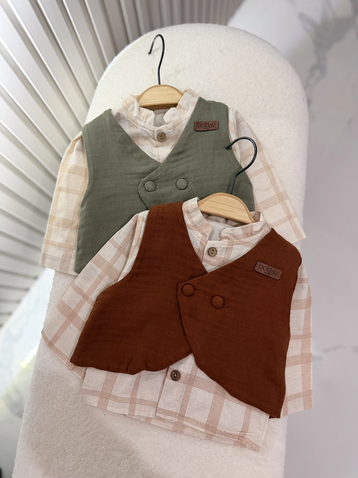 Müslin 3 Parça Yelekli Premium Takım