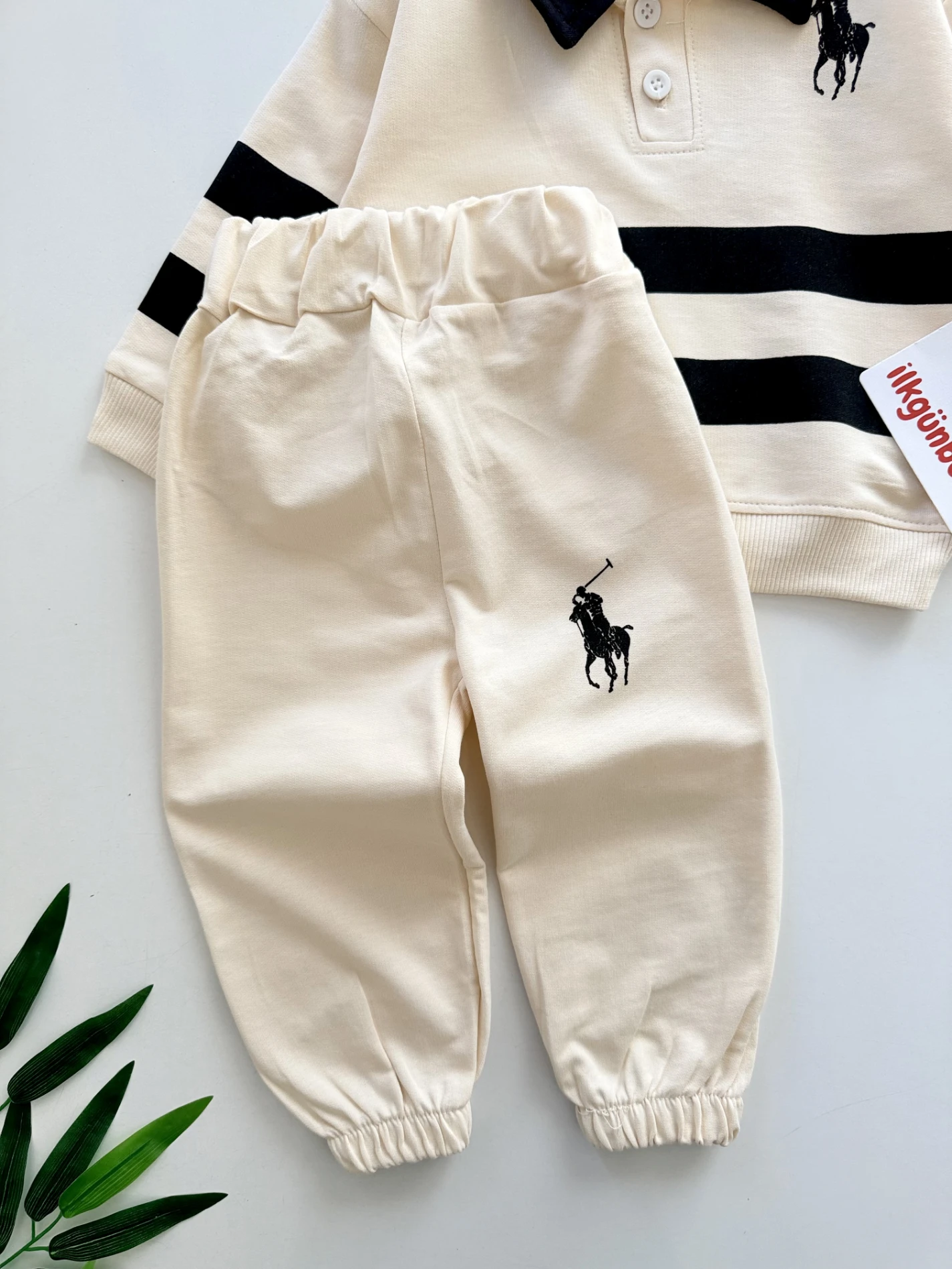 Marka Çizgili %100 Pamuk 2’li Takım