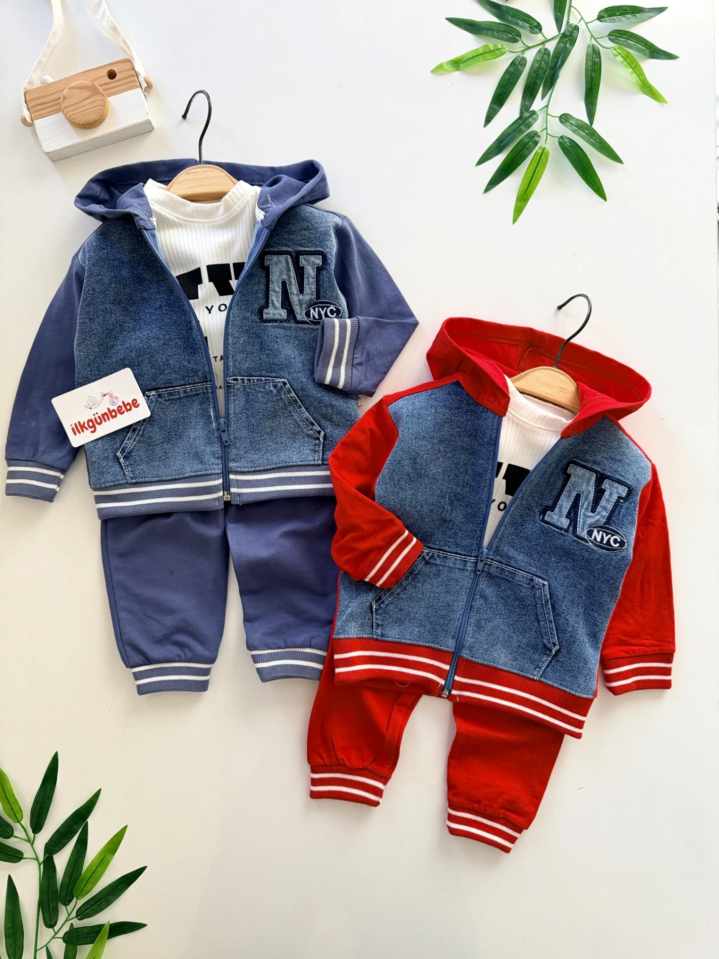 NYC Kot Ceketli Badili Pantalonlu 3’lü Takım