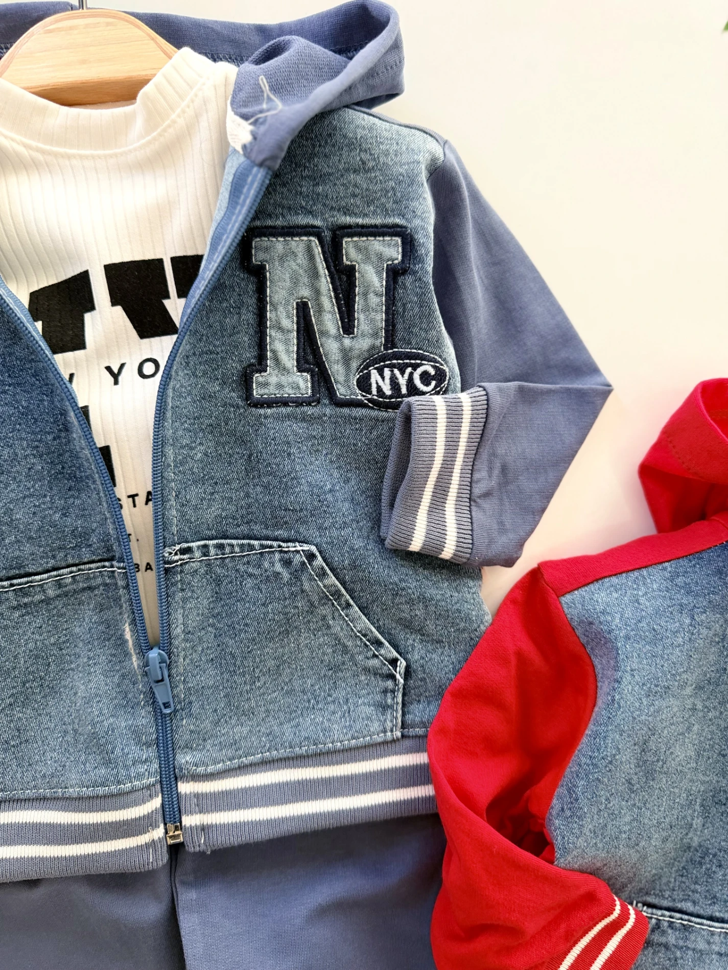 NYC Kot Ceketli Badili Pantalonlu 3’lü Takım