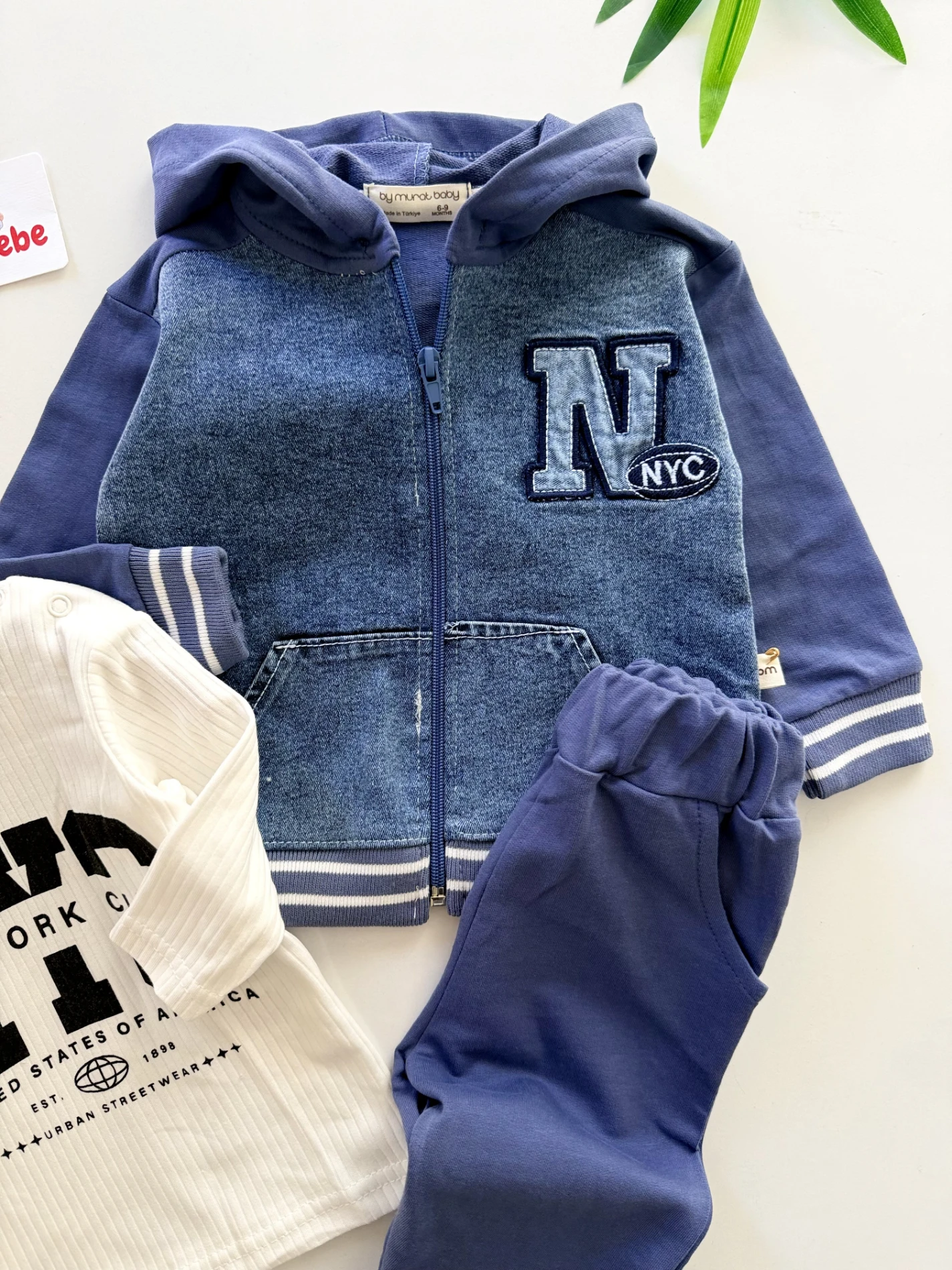 NYC Kot Ceketli Badili Pantalonlu 3’lü Takım