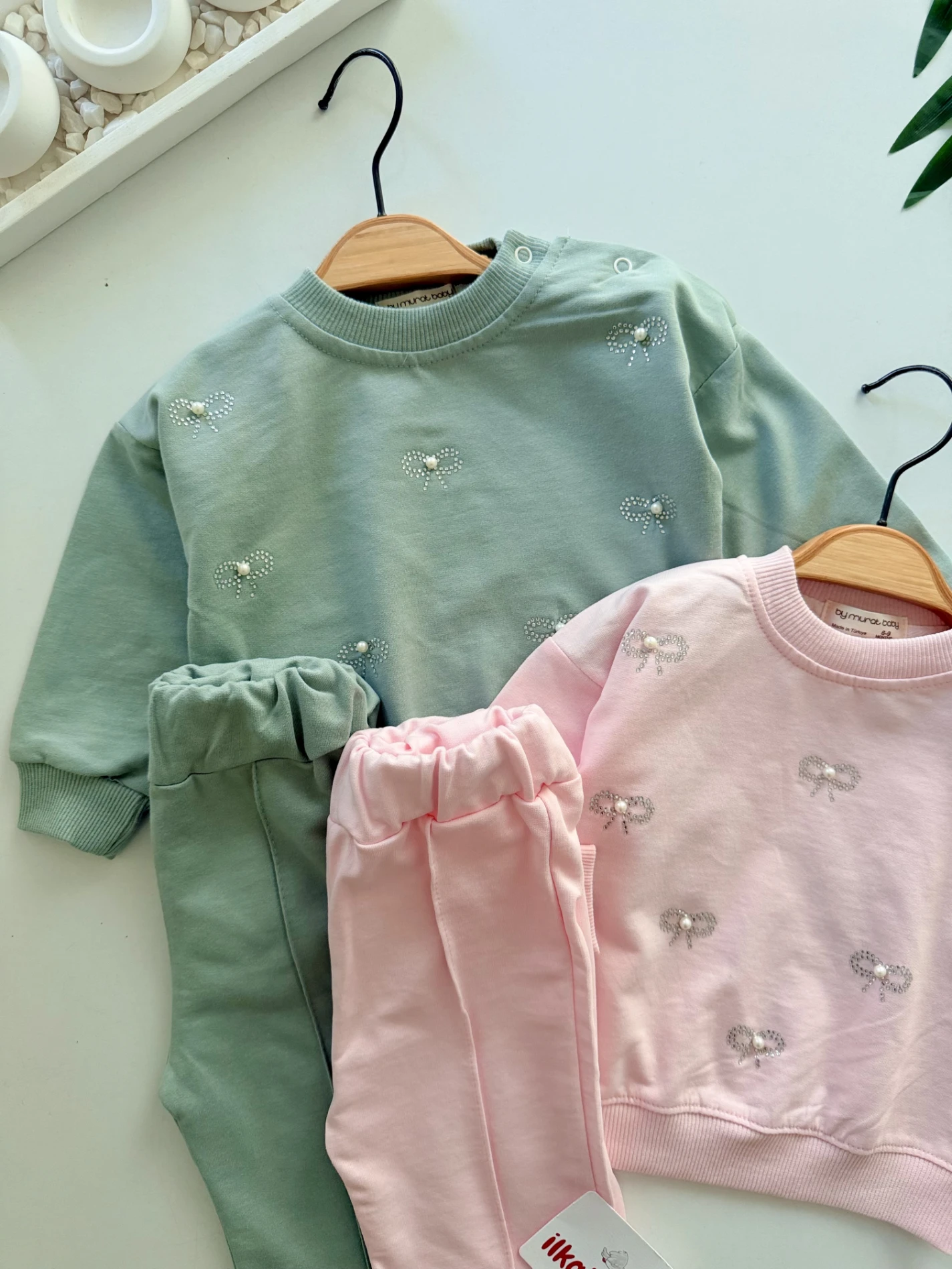 Parıltılı Taşlı İspanyol Pantalonlu 2’li Mevsimlik Takım