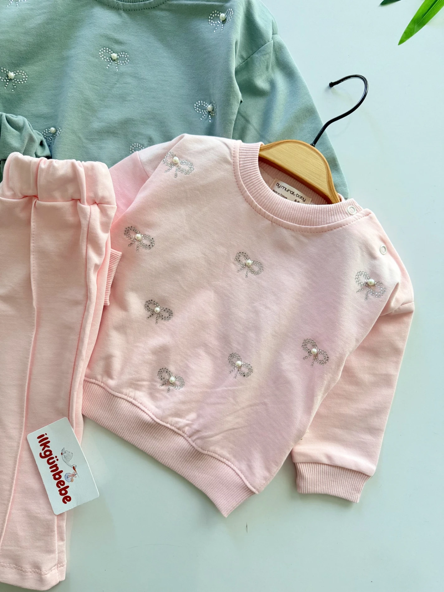 Parıltılı Taşlı İspanyol Pantalonlu 2’li Mevsimlik Takım