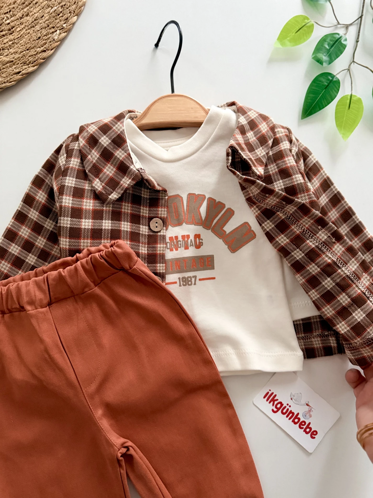 Ekose Gömlekli Premium Kalite 3’lü Takım