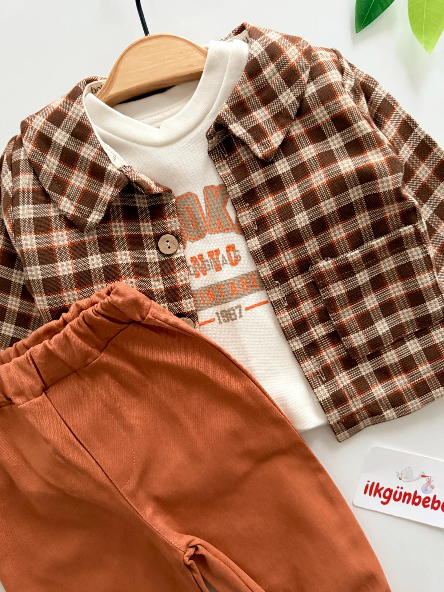 Ekose Gömlekli Premium Kalite 3’lü Takım