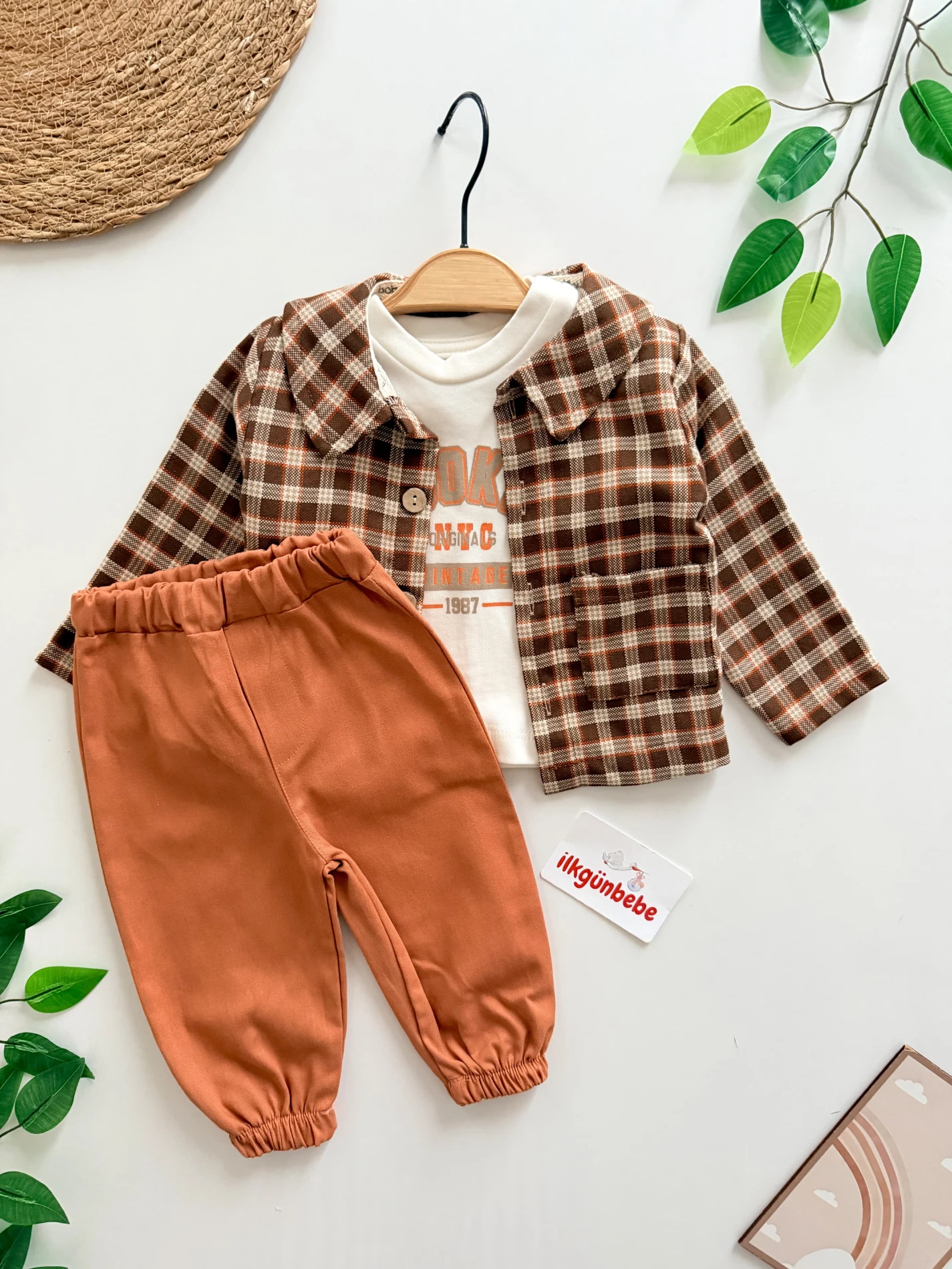 Ekose Gömlekli Premium Kalite 3’lü Takım