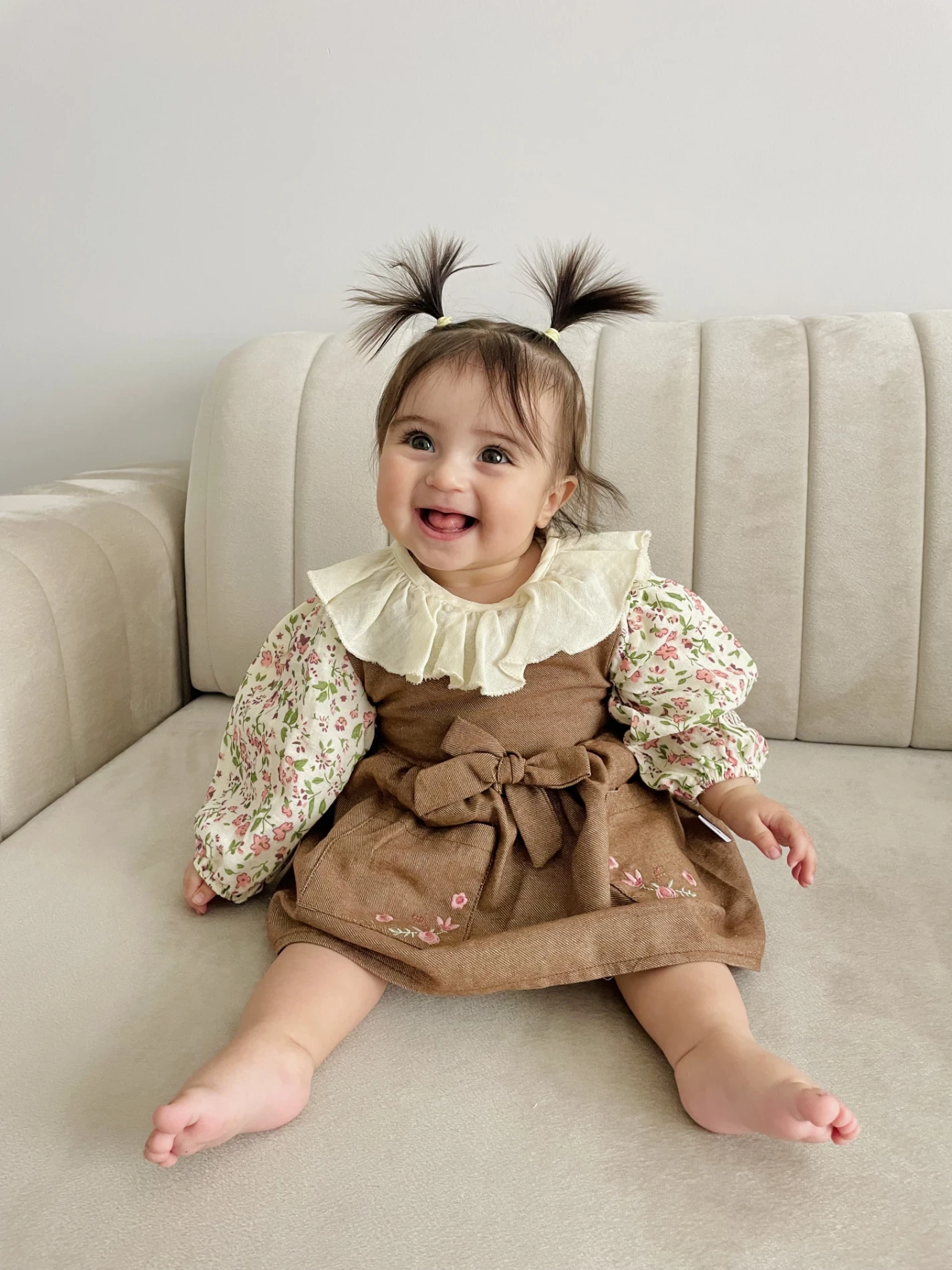 Afra Müslin Gömlekli Premium Kalite Fiyonk Detaylı Elbise Set