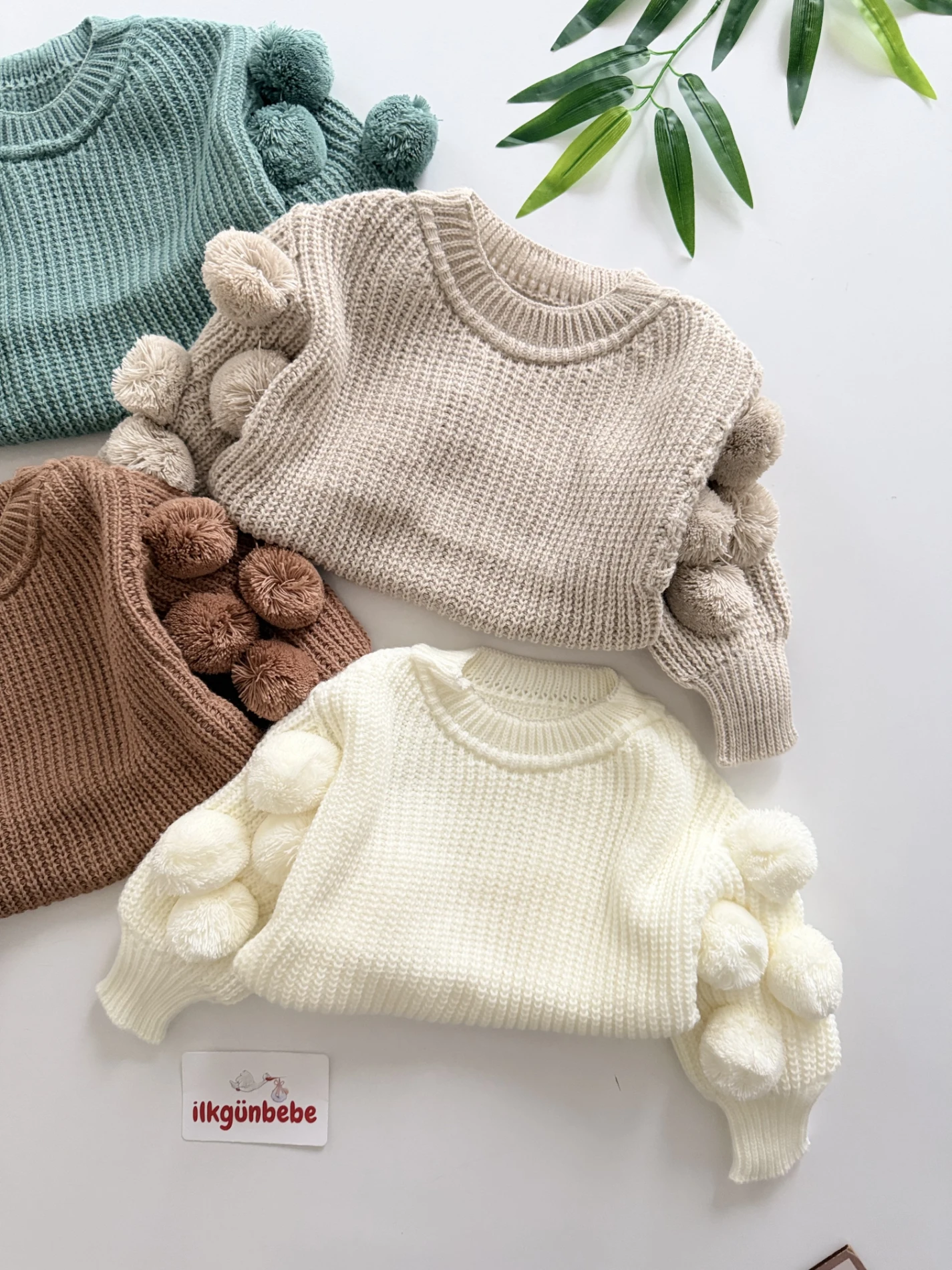 Ponponlu Özel Koleksiyon Selanik Örgüsü Kazak