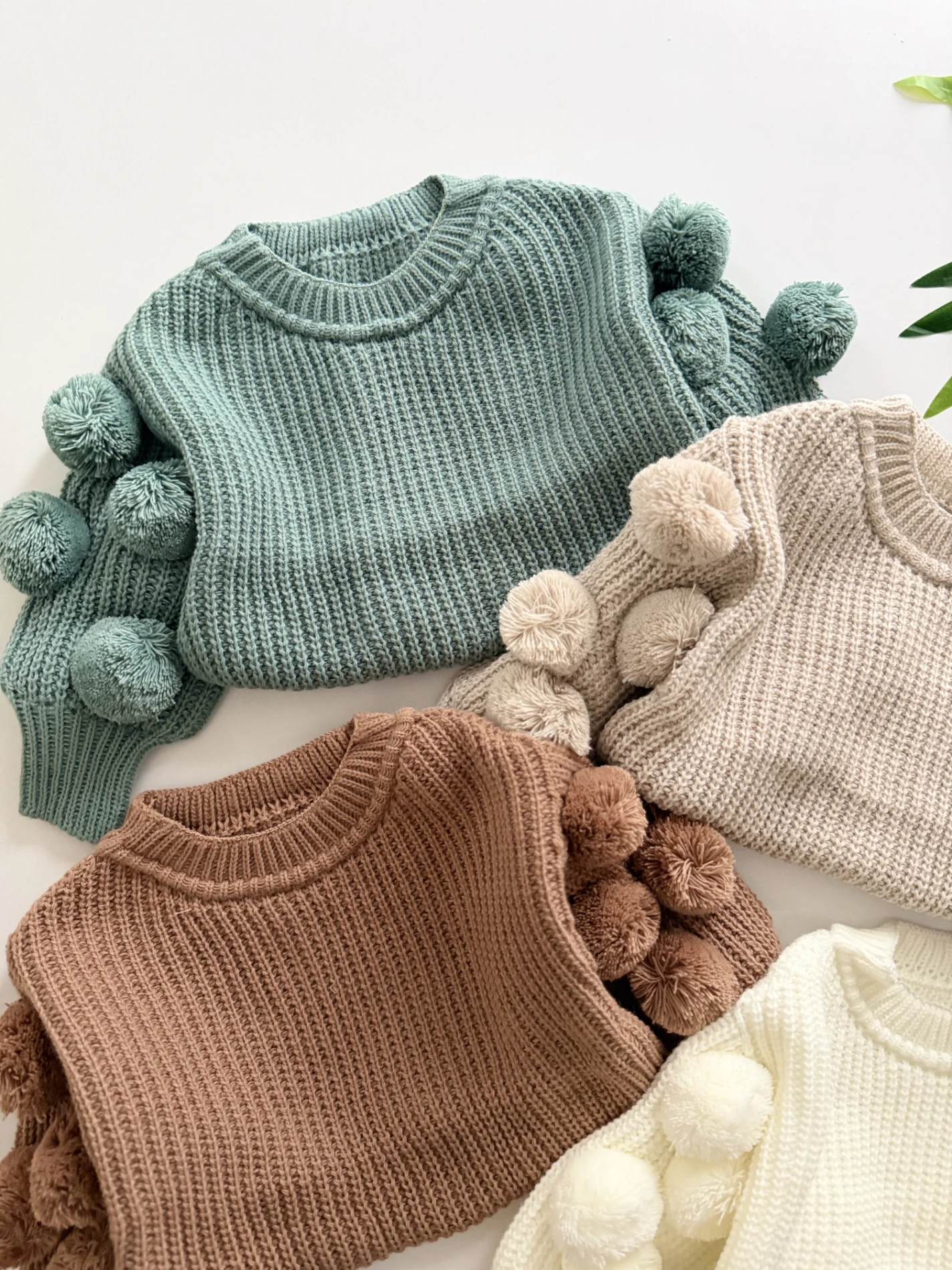 Ponponlu Özel Koleksiyon Selanik Örgüsü Kazak