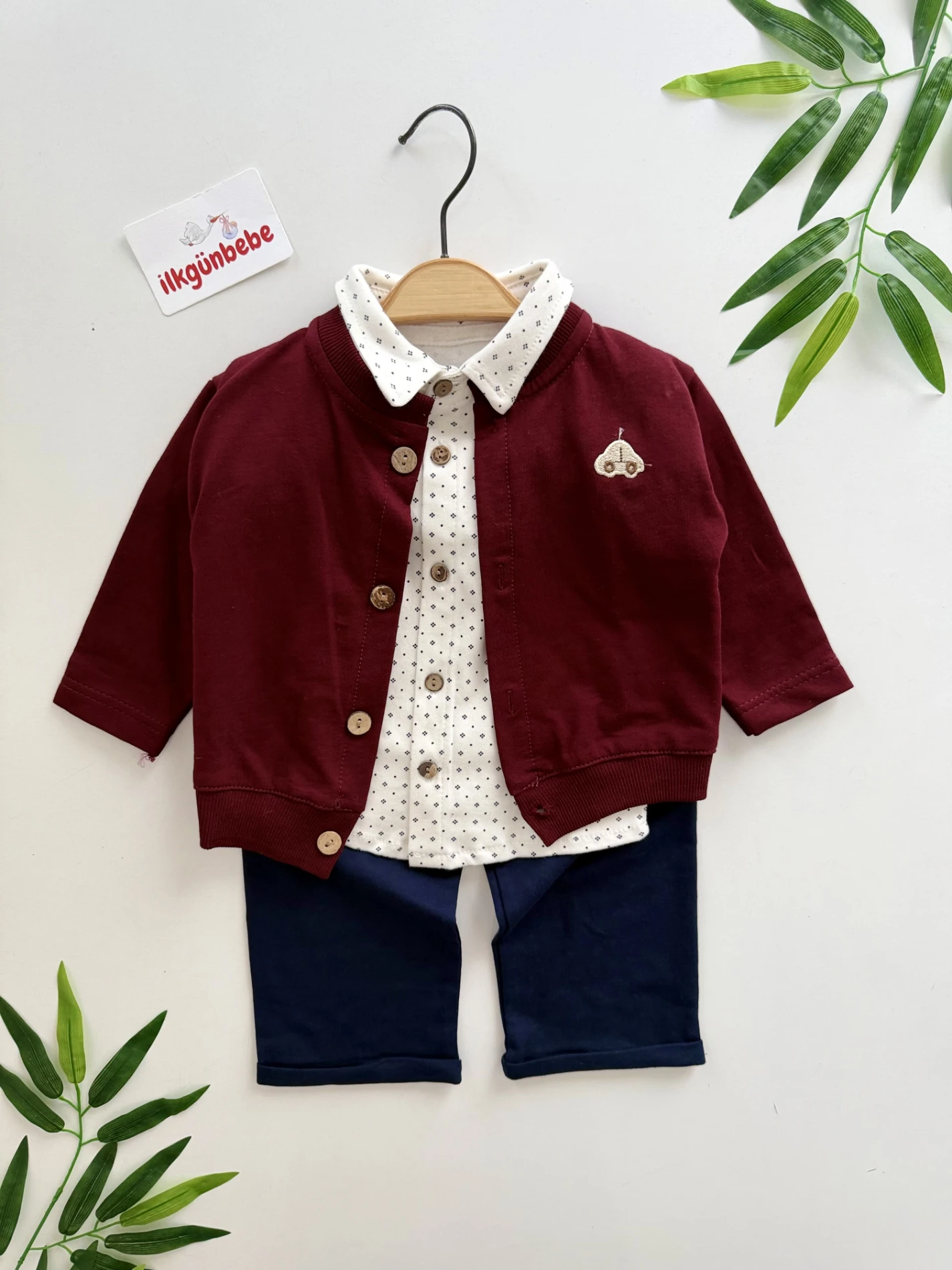 Araba Nakışlı Hırkalı 3’lü Premium Takım