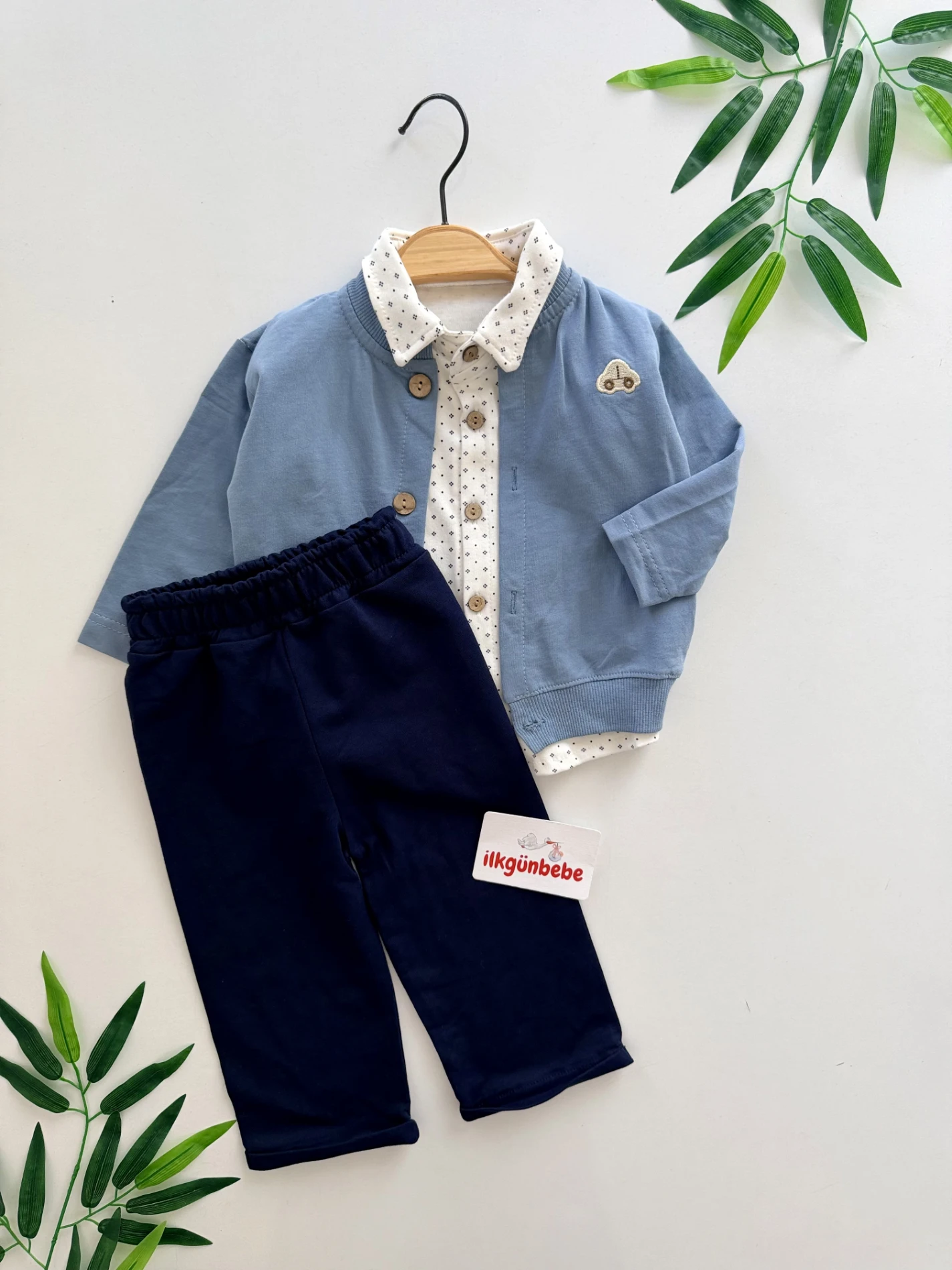 Araba Nakışlı Hırkalı 3’lü Premium Takım