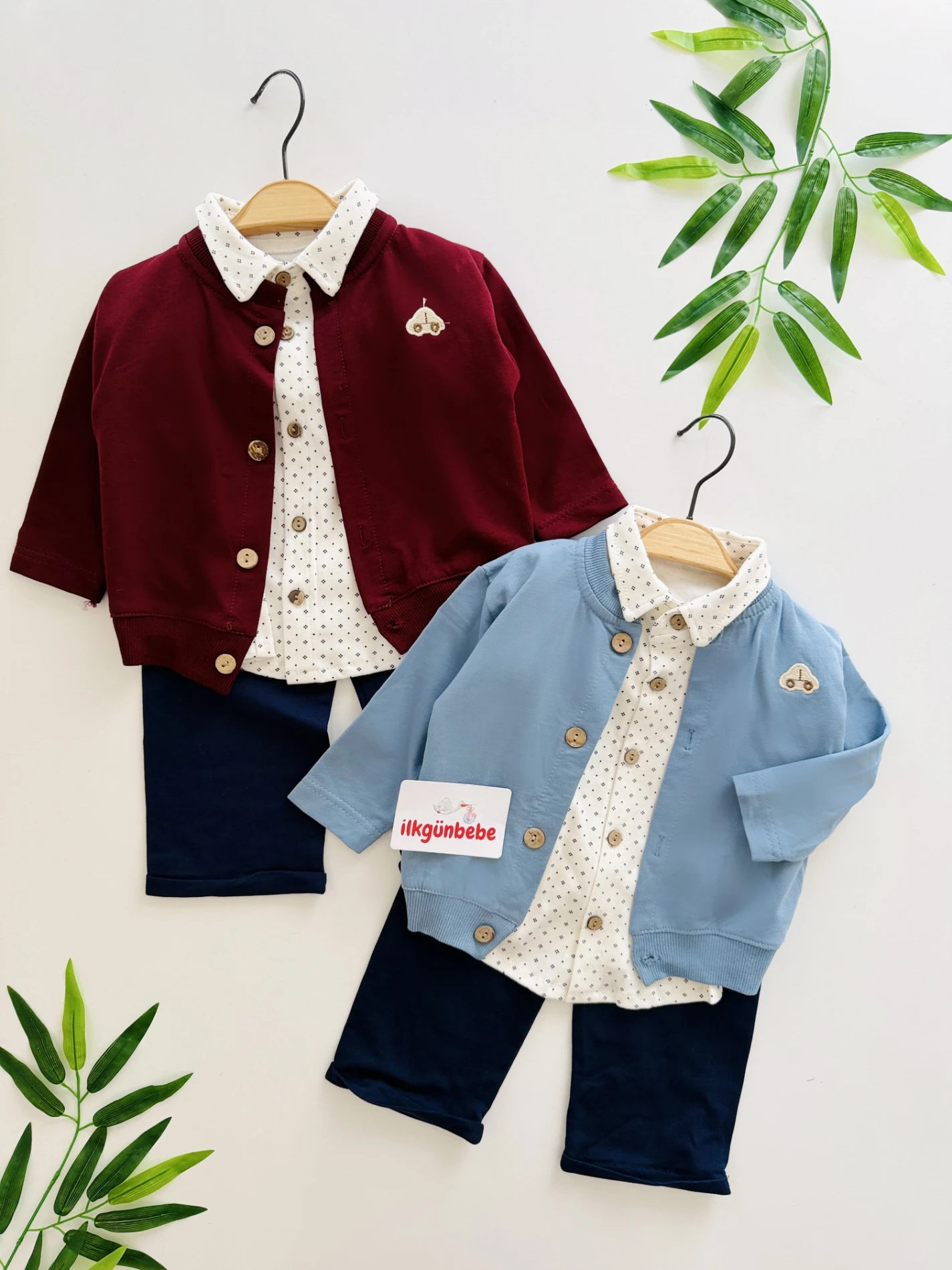 Araba Nakışlı Hırkalı 3’lü Premium Takım