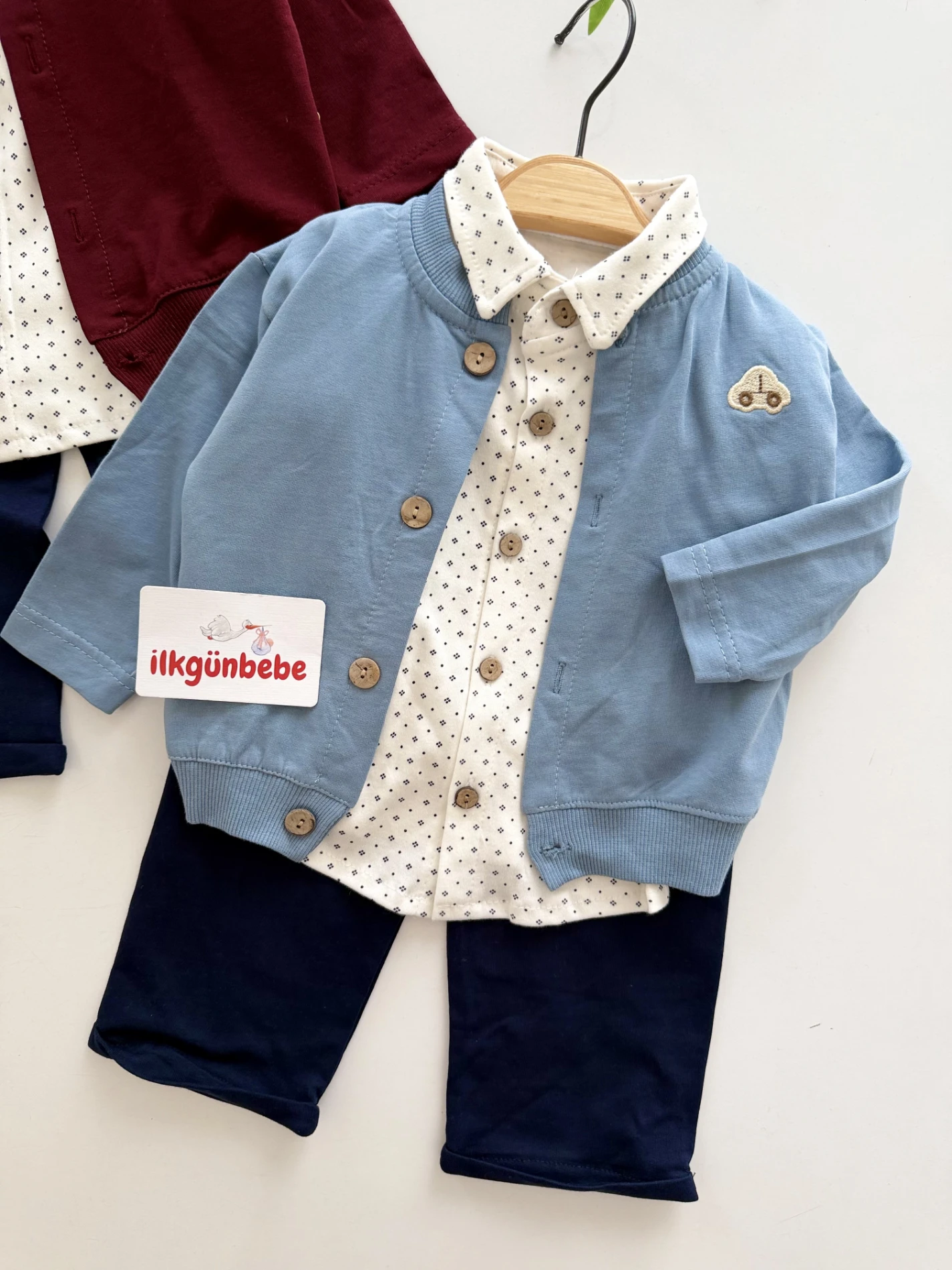 Araba Nakışlı Hırkalı 3’lü Premium Takım