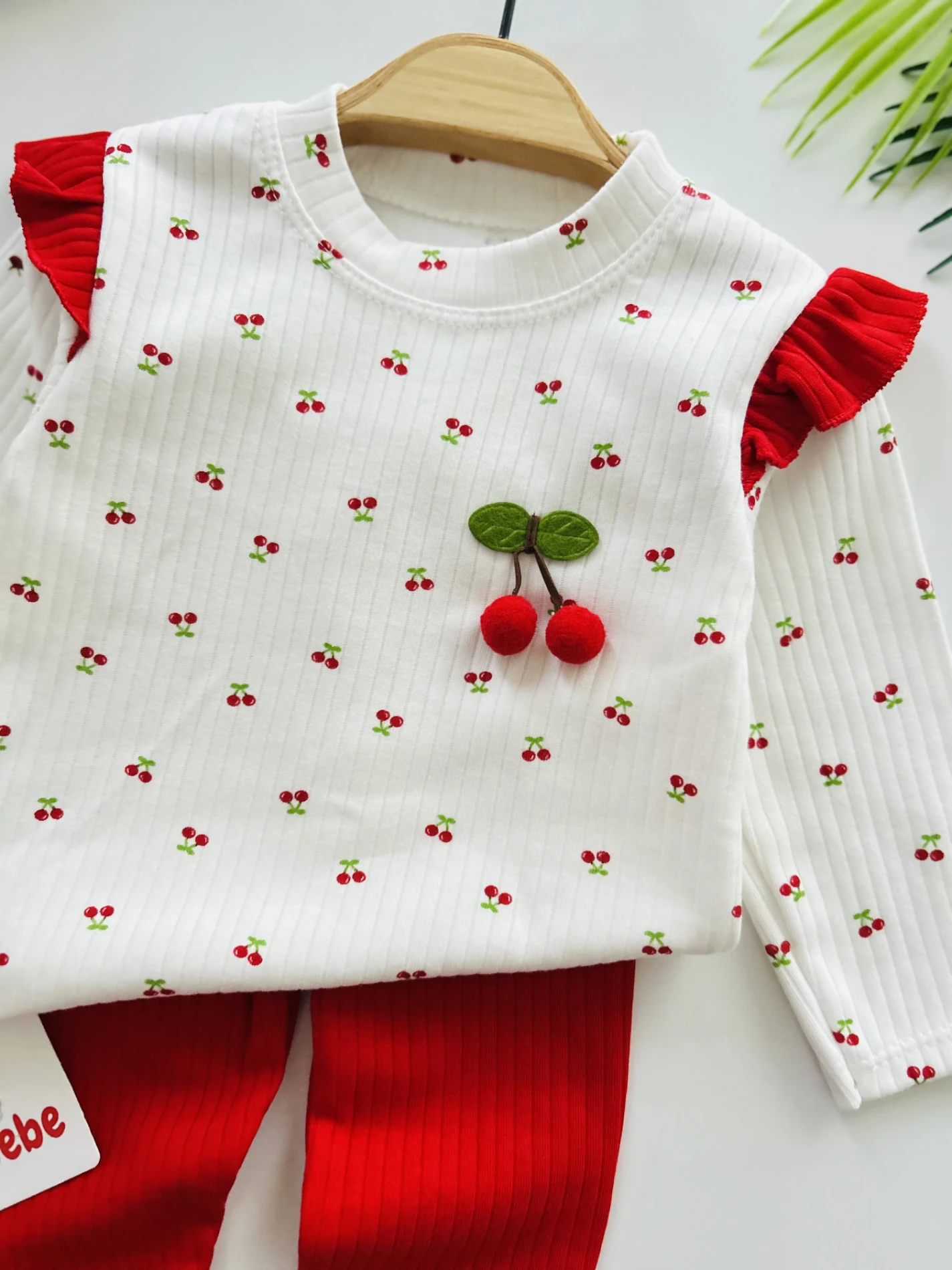 Kiraz Desenli Mevsimlik 2’li Takım