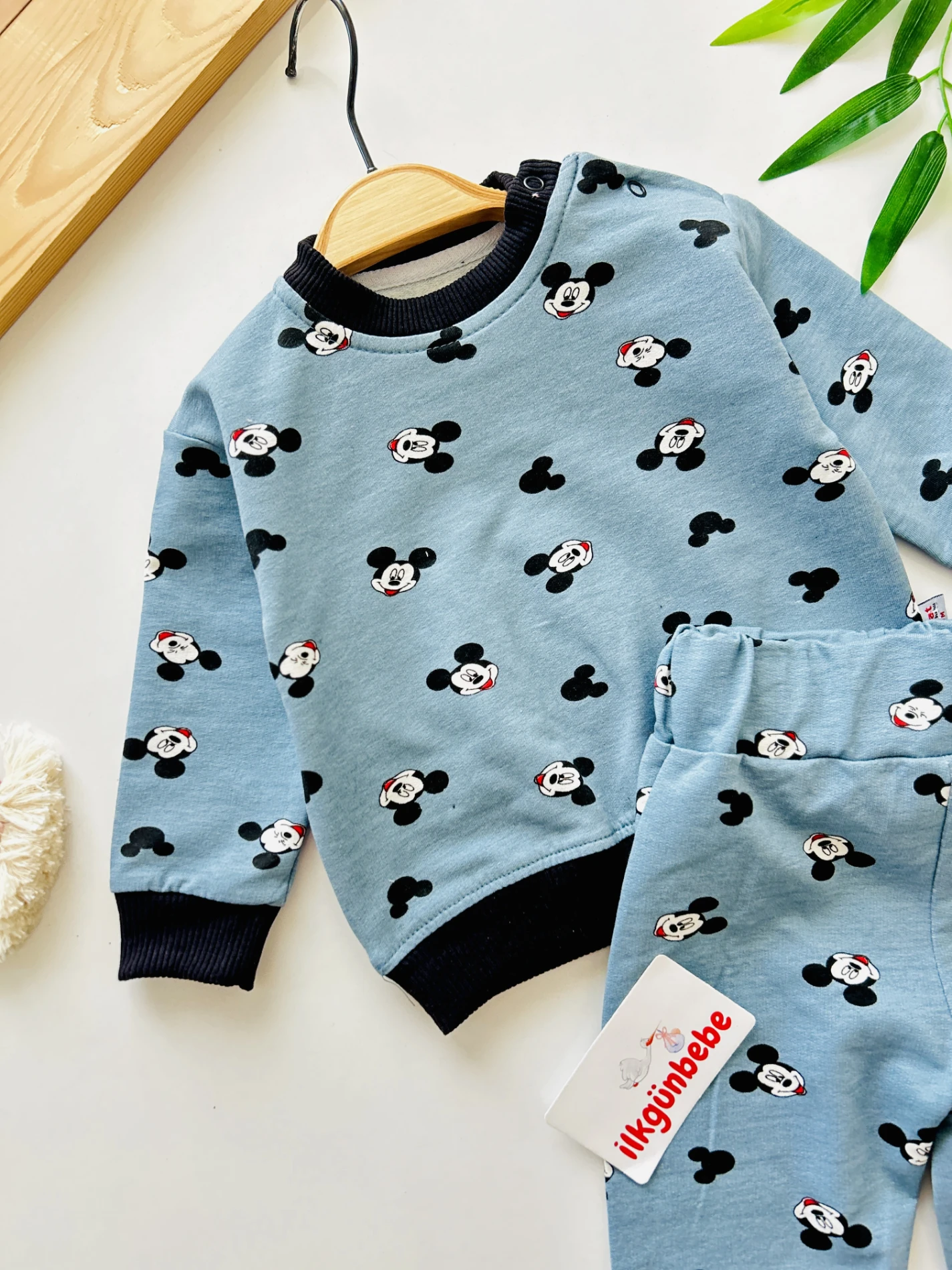 Mickey Mouse %100 Pamuk 2’li Mevsimlik Takım