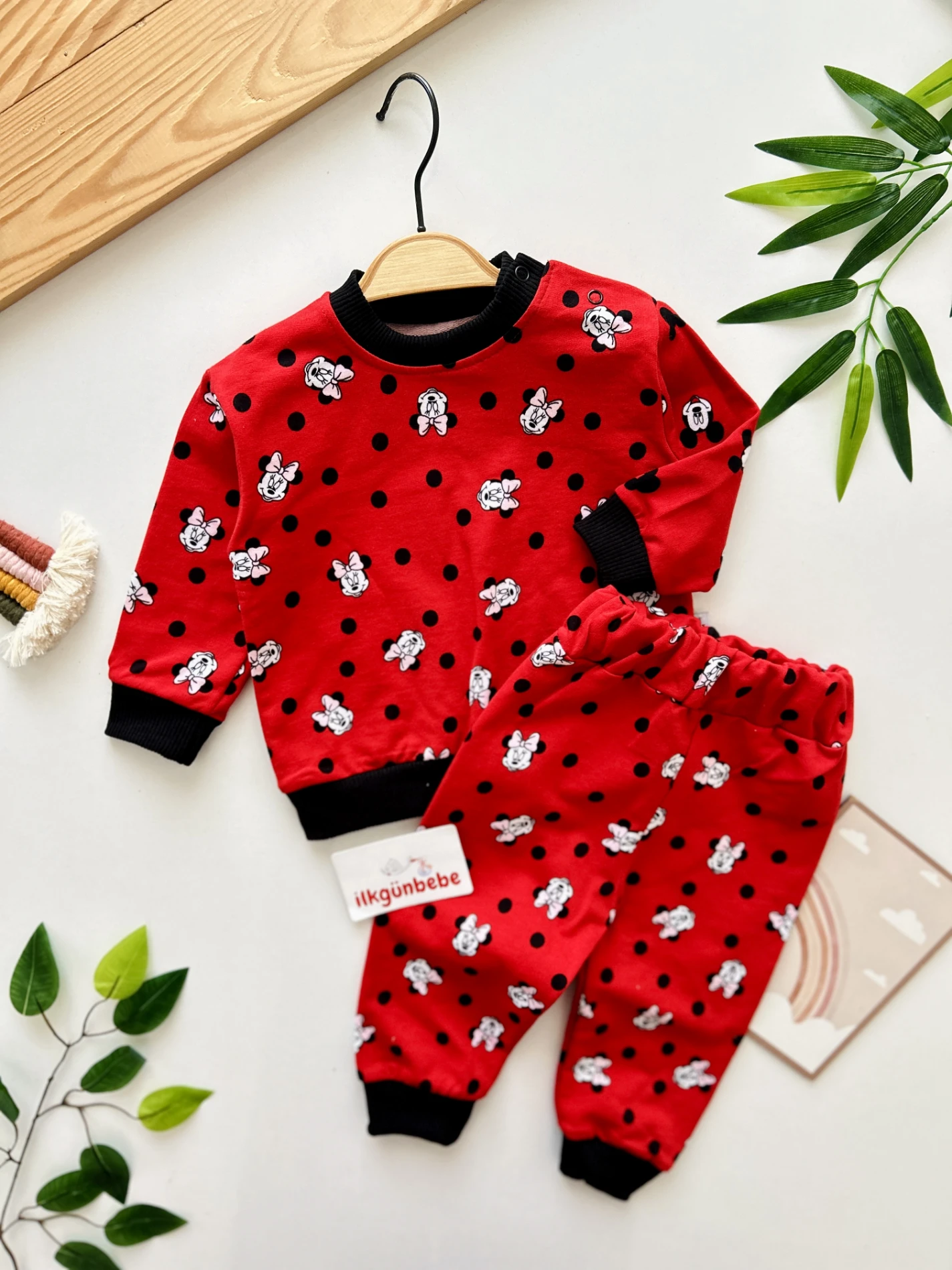 Mickey Mouse %100 Pamuk 2’li Mevsimlik Takım