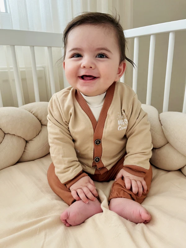 Kampçı Ayıcık Baskılı Önden Düğmeli Balıkçı Yaka Badili 3’lü Takım