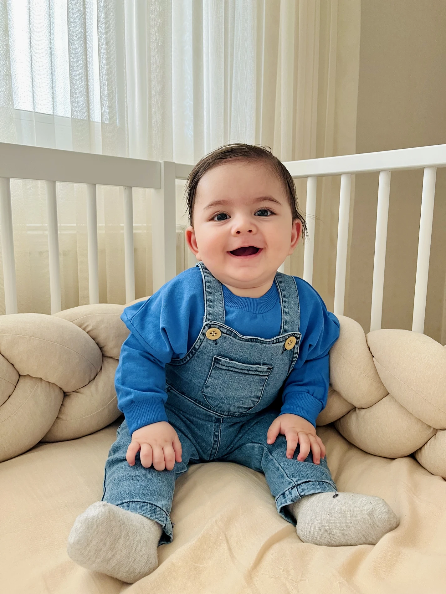 Likralı Yumuşacık Denim Esnek Kot Salopetli Sweatli 2’li Cool Unisex Takım