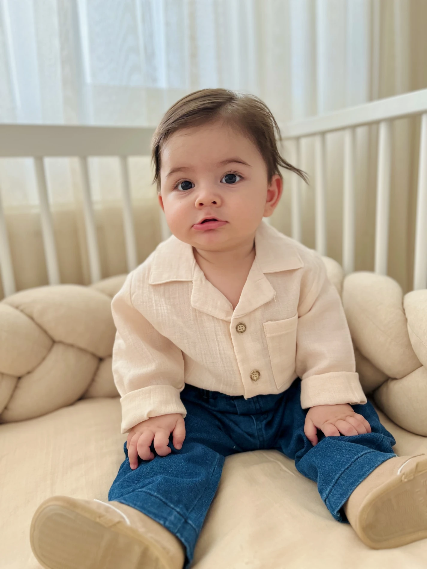 Müslin Kumaş Cepli Gömlekli Likralı Esnek Kumaş Pantalonlu %100 Pamuk Premium Kalite 2’li Takım