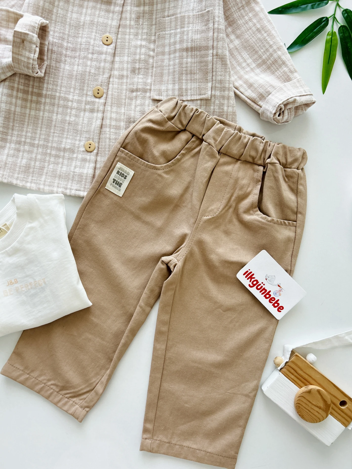 Ekose Gömlek Ceketli Premium Kalite Tişörtlü Pantalonlu 3’lü Takım
