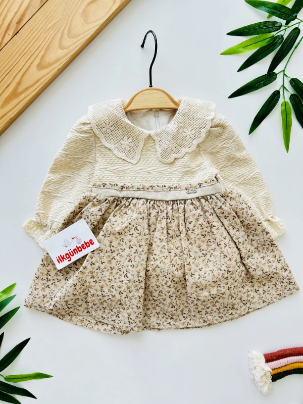 Yaka Detaylı Premium Kalite Astarlı Elbise