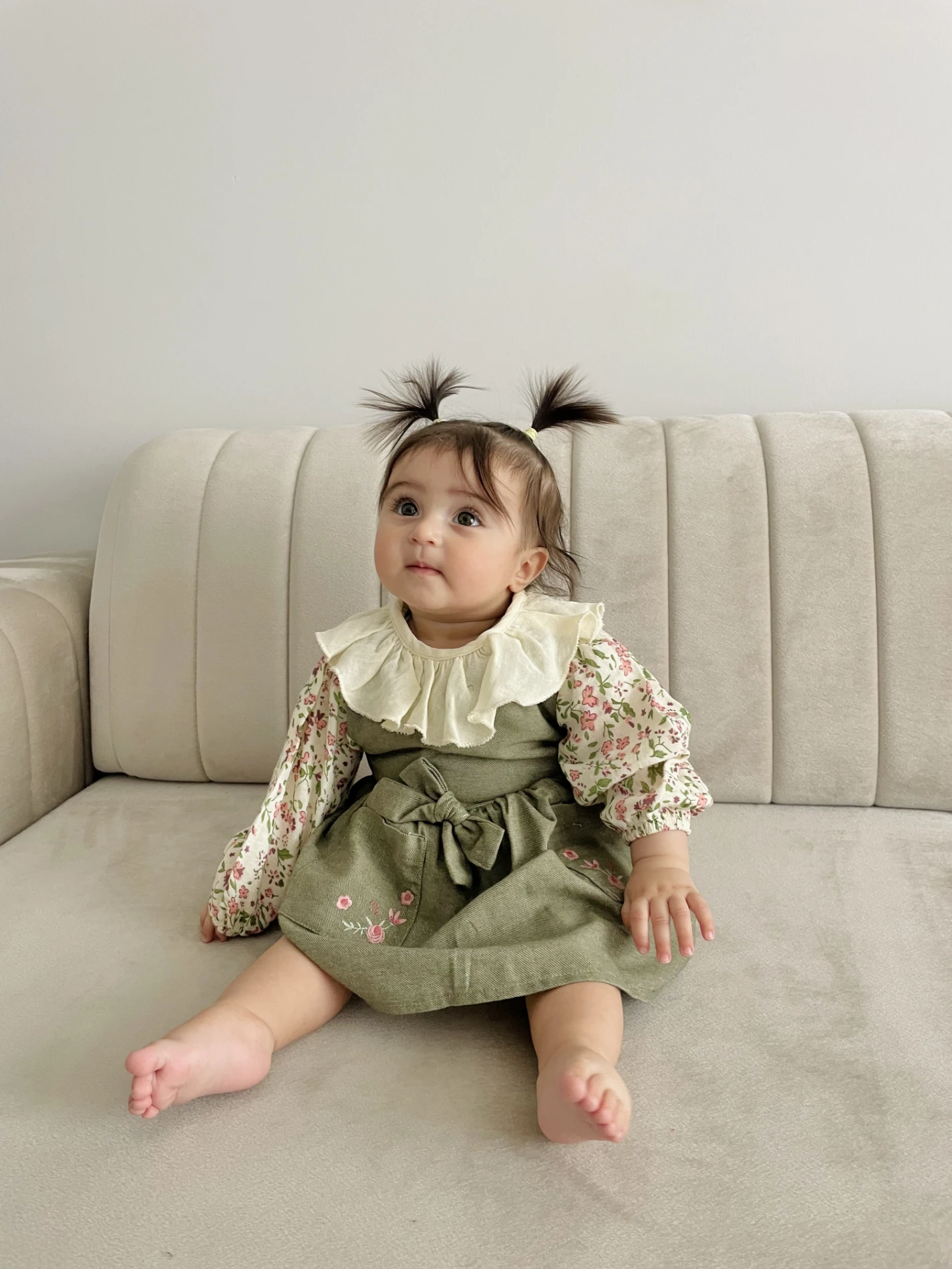 Afra Müslin Gömlekli Premium Kalite Fiyonk Detaylı Elbise Set