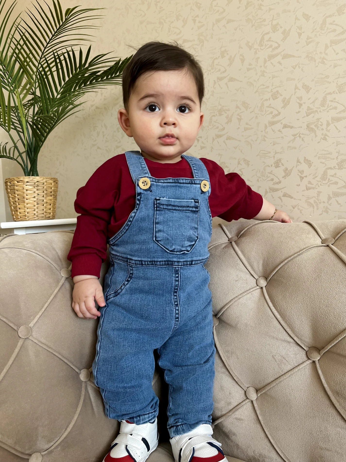 Likralı Yumuşacık Denim Esnek Kot Salopetli Sweatli 2’li Cool Unisex Takım