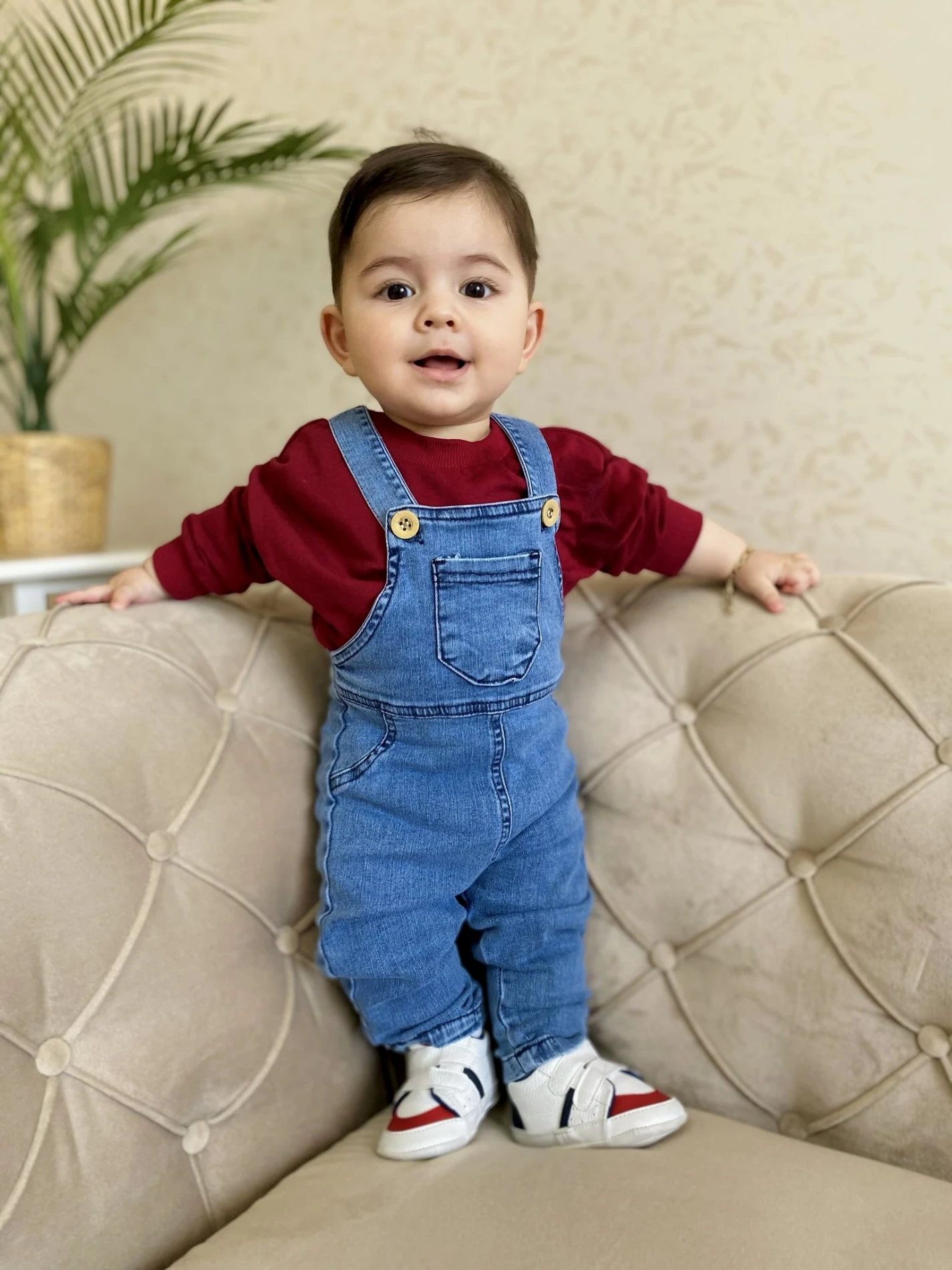 Likralı Yumuşacık Denim Esnek Kot Salopetli Sweatli 2’li Cool Unisex Takım