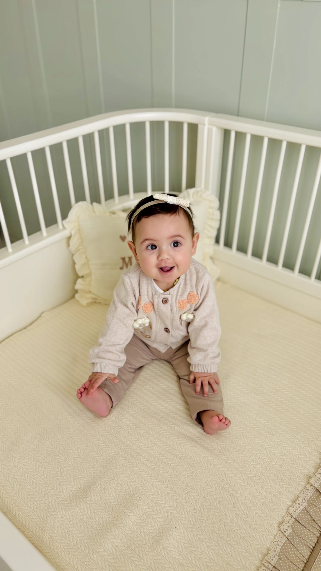 Örgü Çiçek Nakış Detaylı Premium Kalite  İnci Pantalonlu Uzun Kollu Badili %100 Pamuk 3’lü Takım