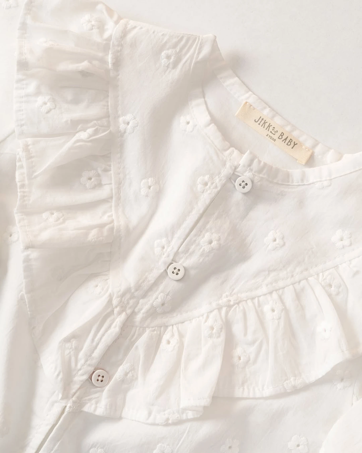 Fırfırlı Gömlekli Kot Pantalonlu Fiyonk Detaylı Premium Kalite 2’li Kız Bebek Takım