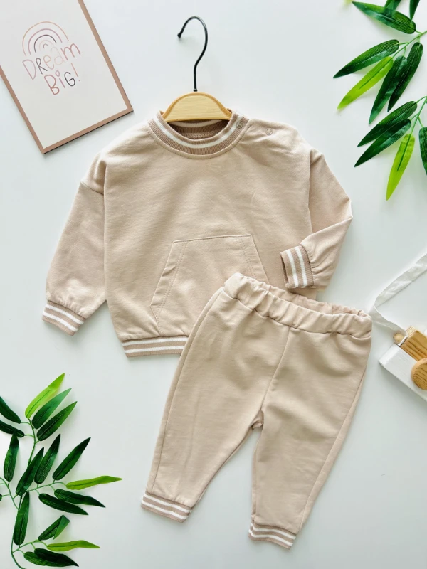 Çizgili Desenli Spor Basic 2’li Cool Takım