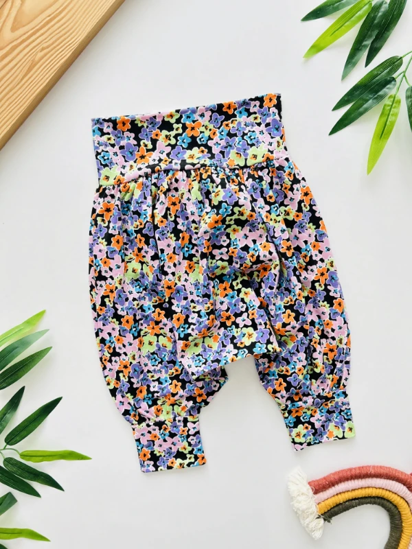 Çiçek Desenli Rengarenk Şalvar 