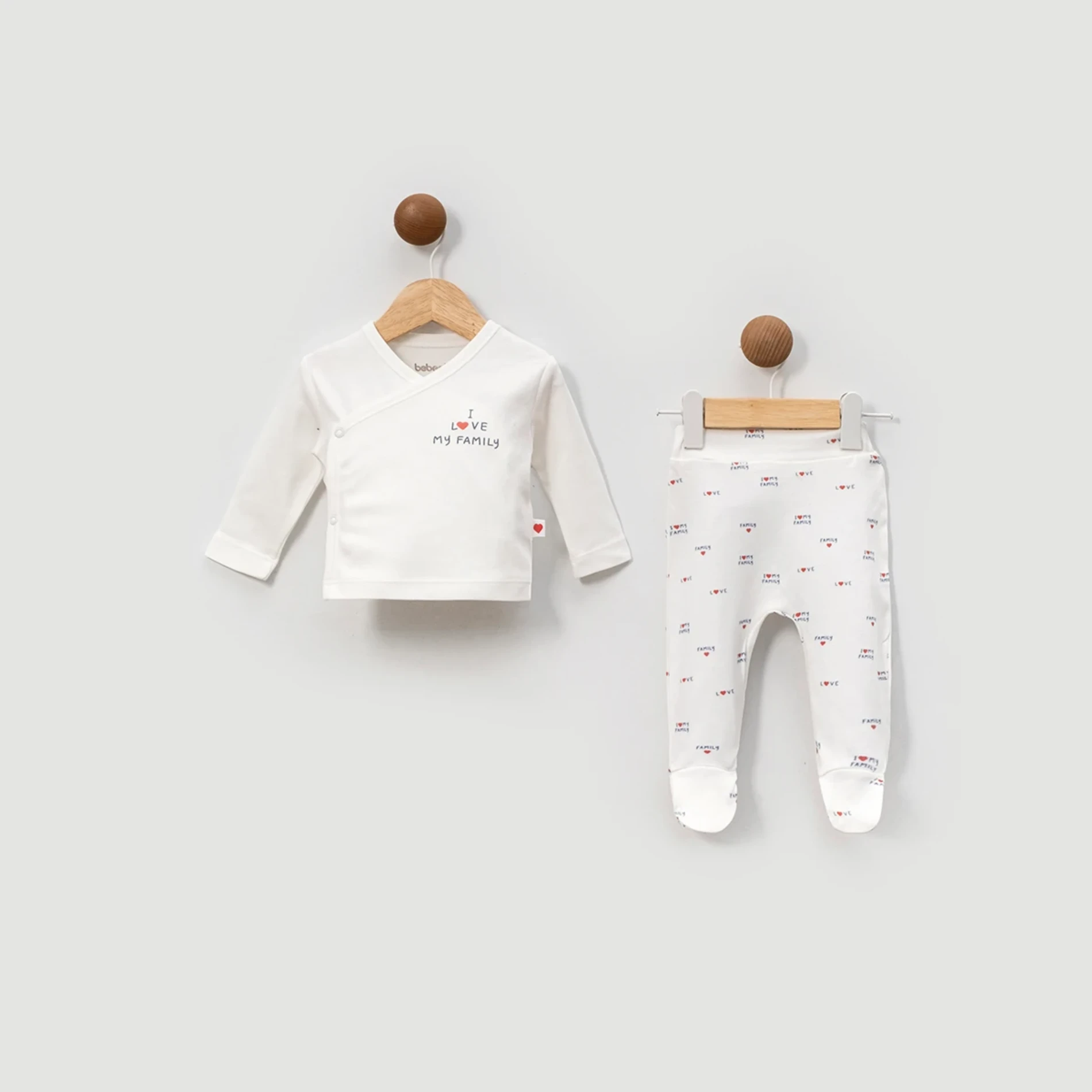 I Love My Family %100 Pamuk 10 Parça Unisex Yenidoğan Set