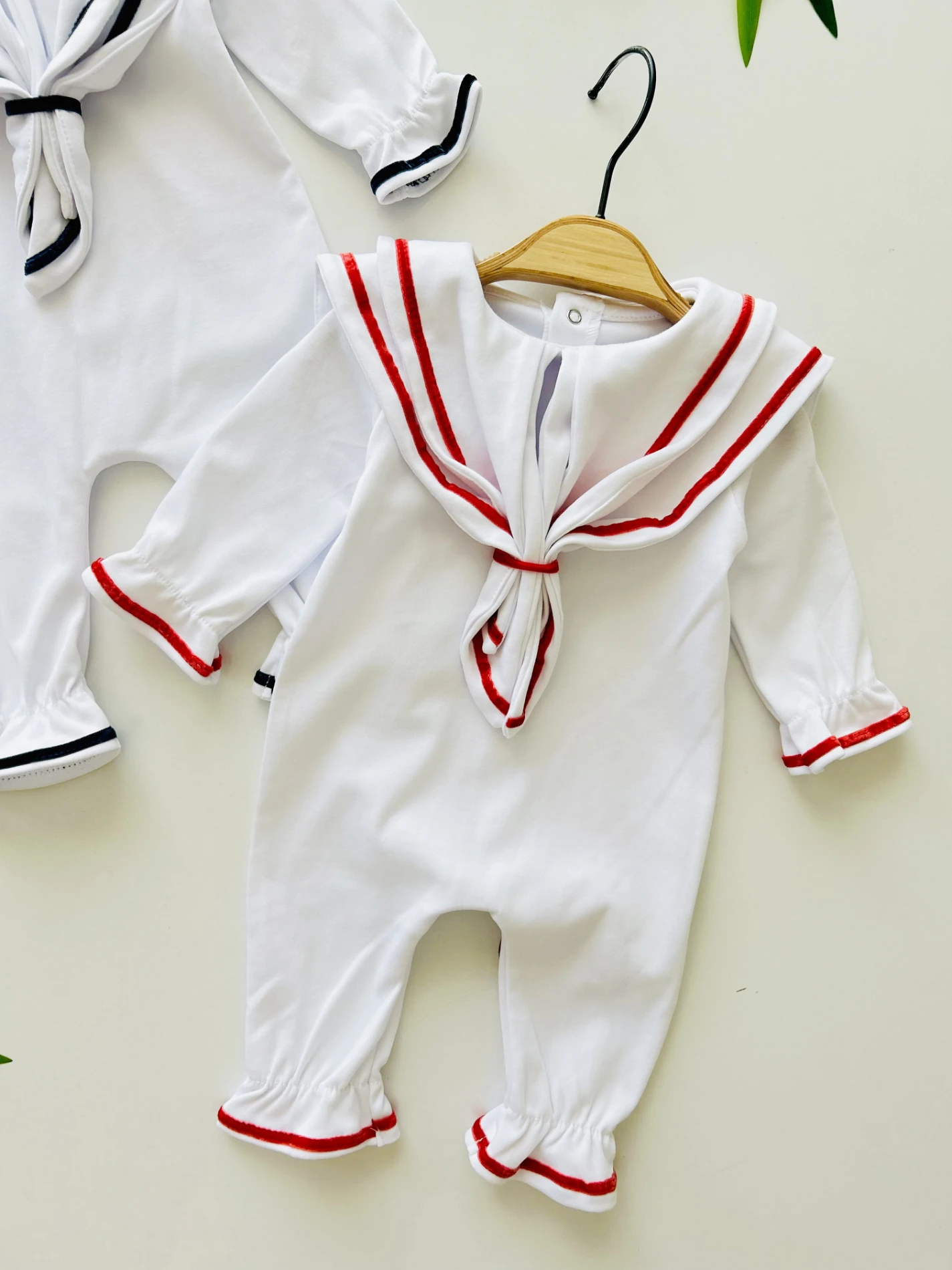 Denizci Pamuklu Yaka Detaylı Erkek Bebek Premium Tulum   
