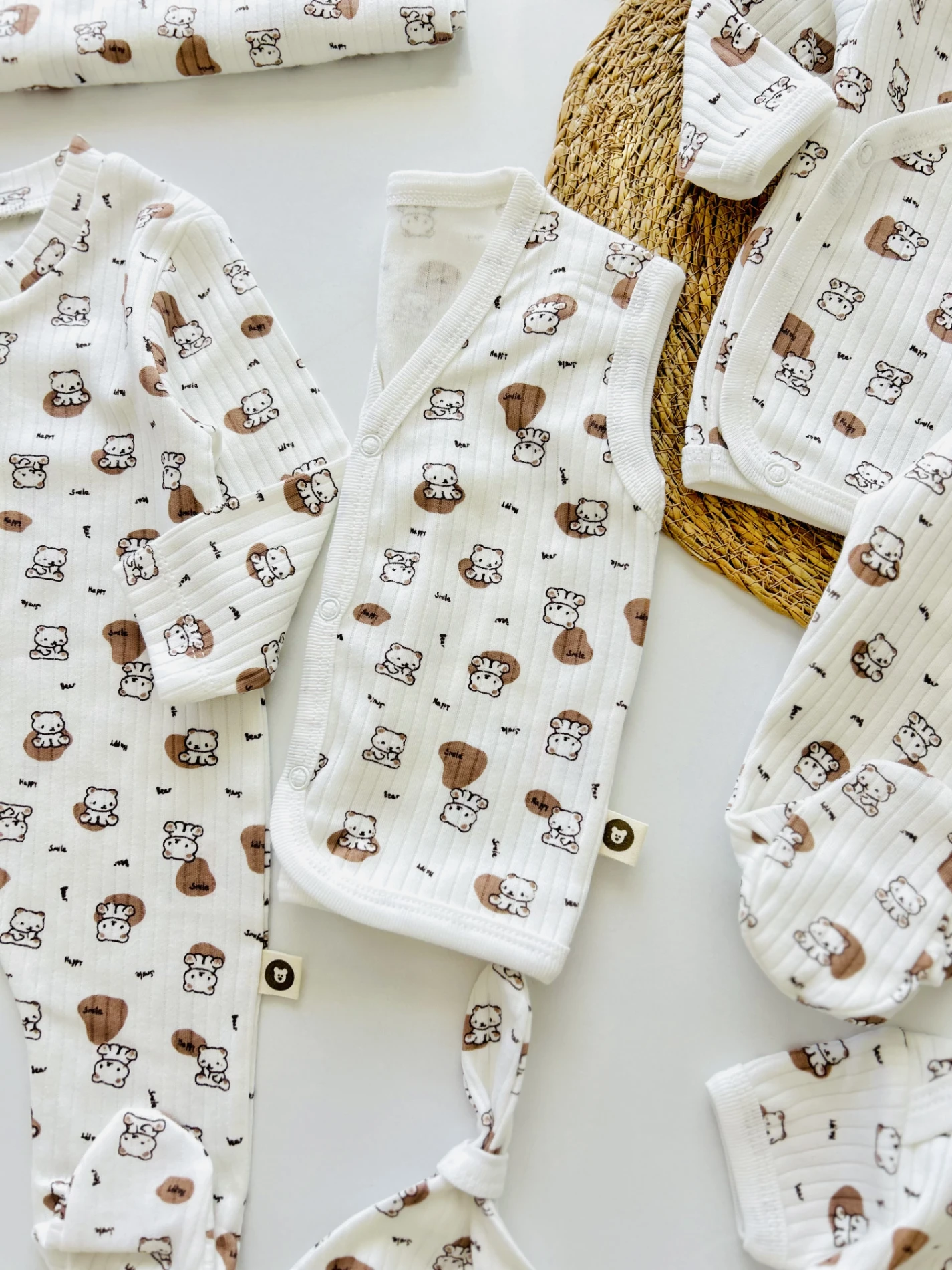Minik Teddy  Desenli 10 Parça Yenidoğan %100 Pamuk Yumuşacık Set