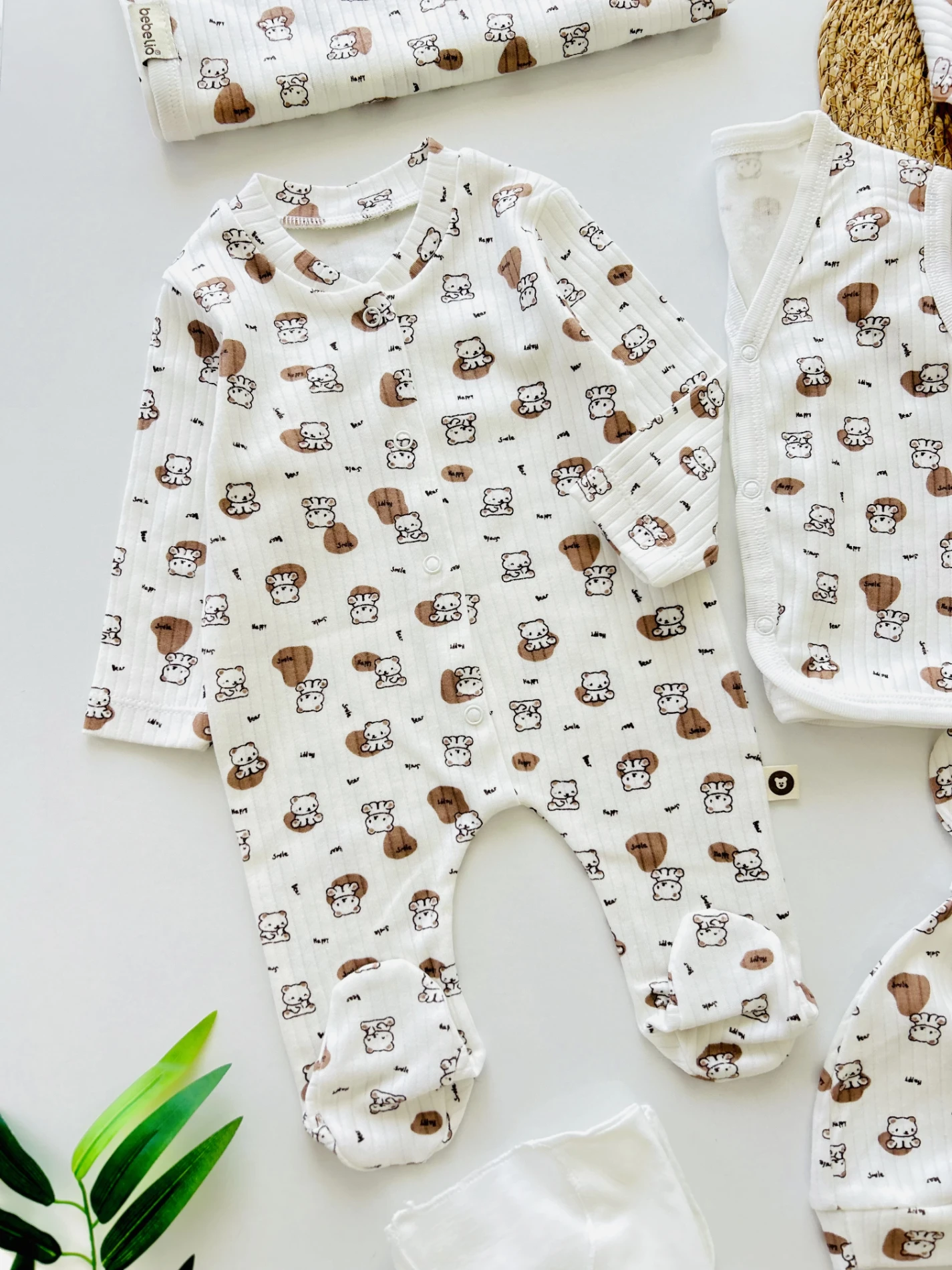 Minik Teddy  Desenli 10 Parça Yenidoğan %100 Pamuk Yumuşacık Set