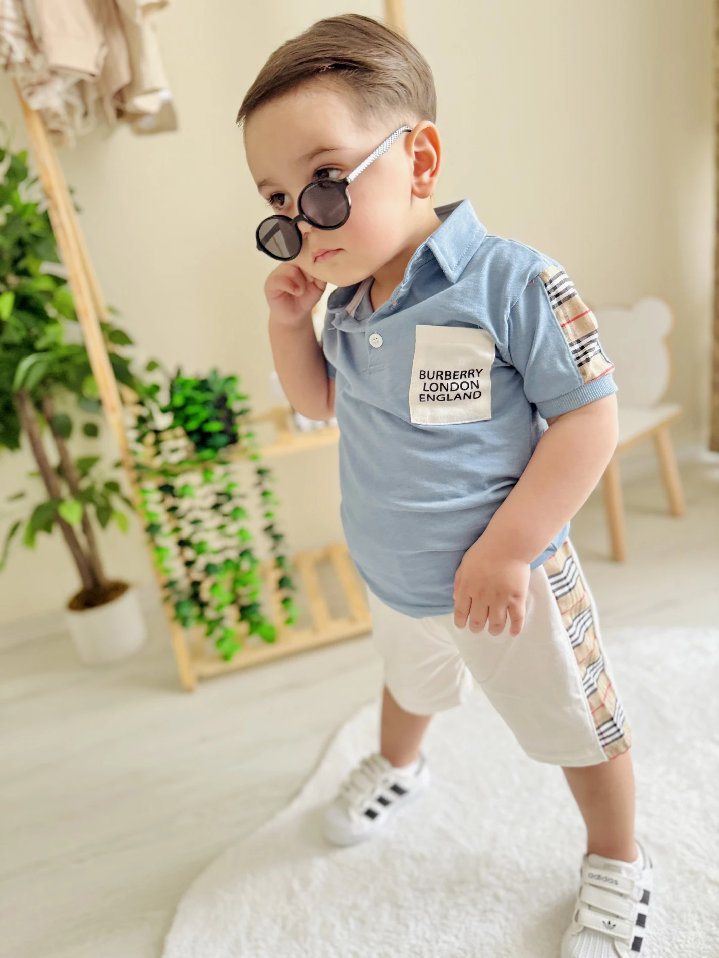 Burberry Polo Yaka 2’li Yazlık Şortlu Takım