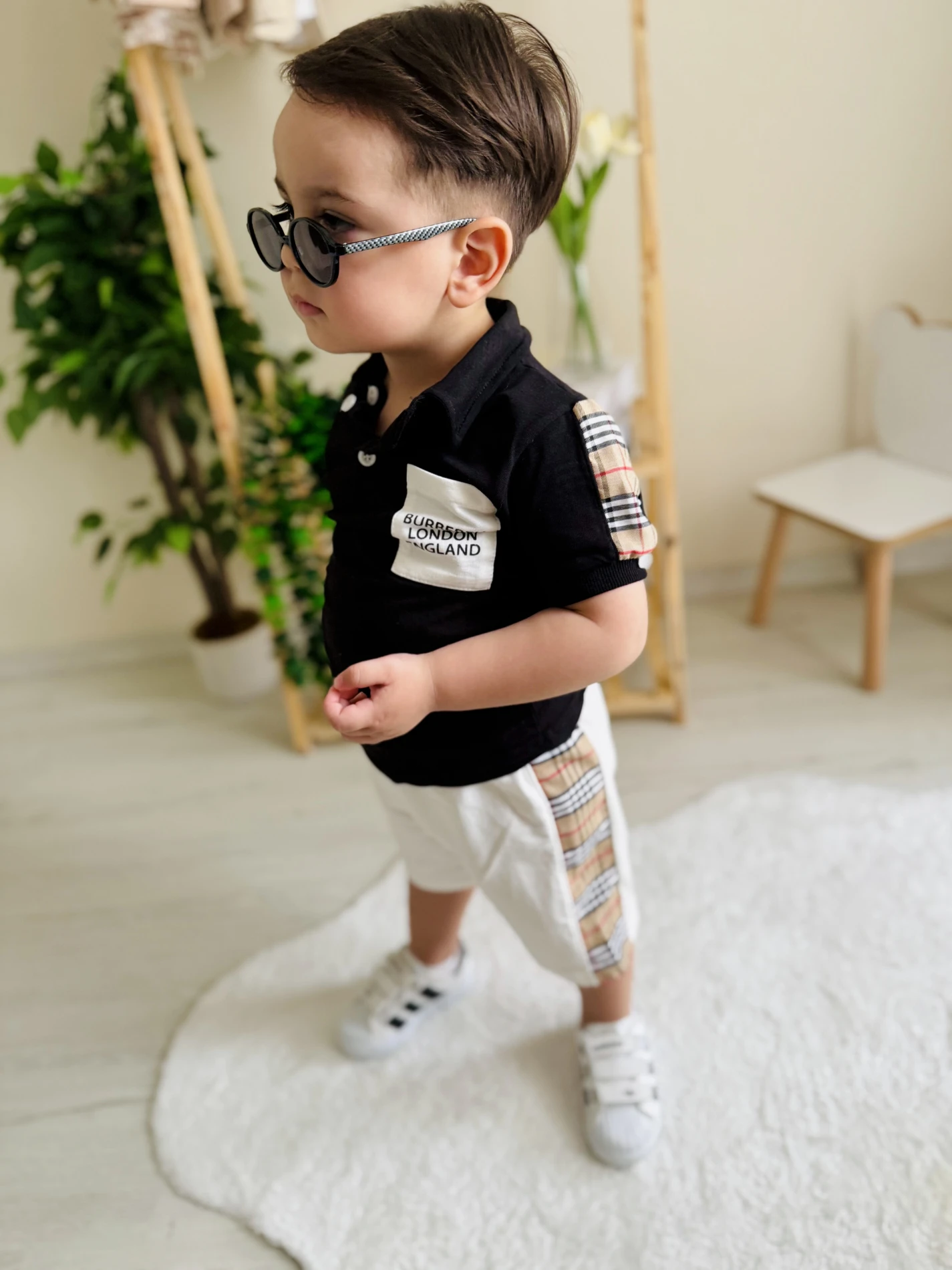 Burberry Polo Yaka 2’li Yazlık Şortlu Takım
