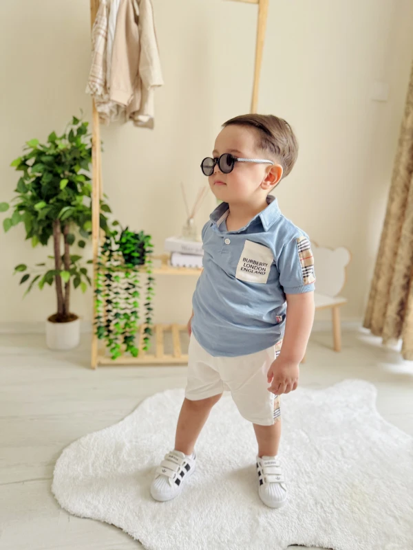 Burberry Polo Yaka 2’li Yazlık Şortlu Takım