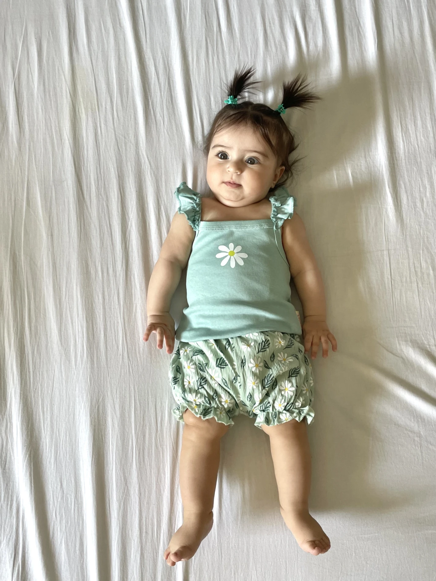 Papatya Desenli Şortlu 2’li Yazlık Takım