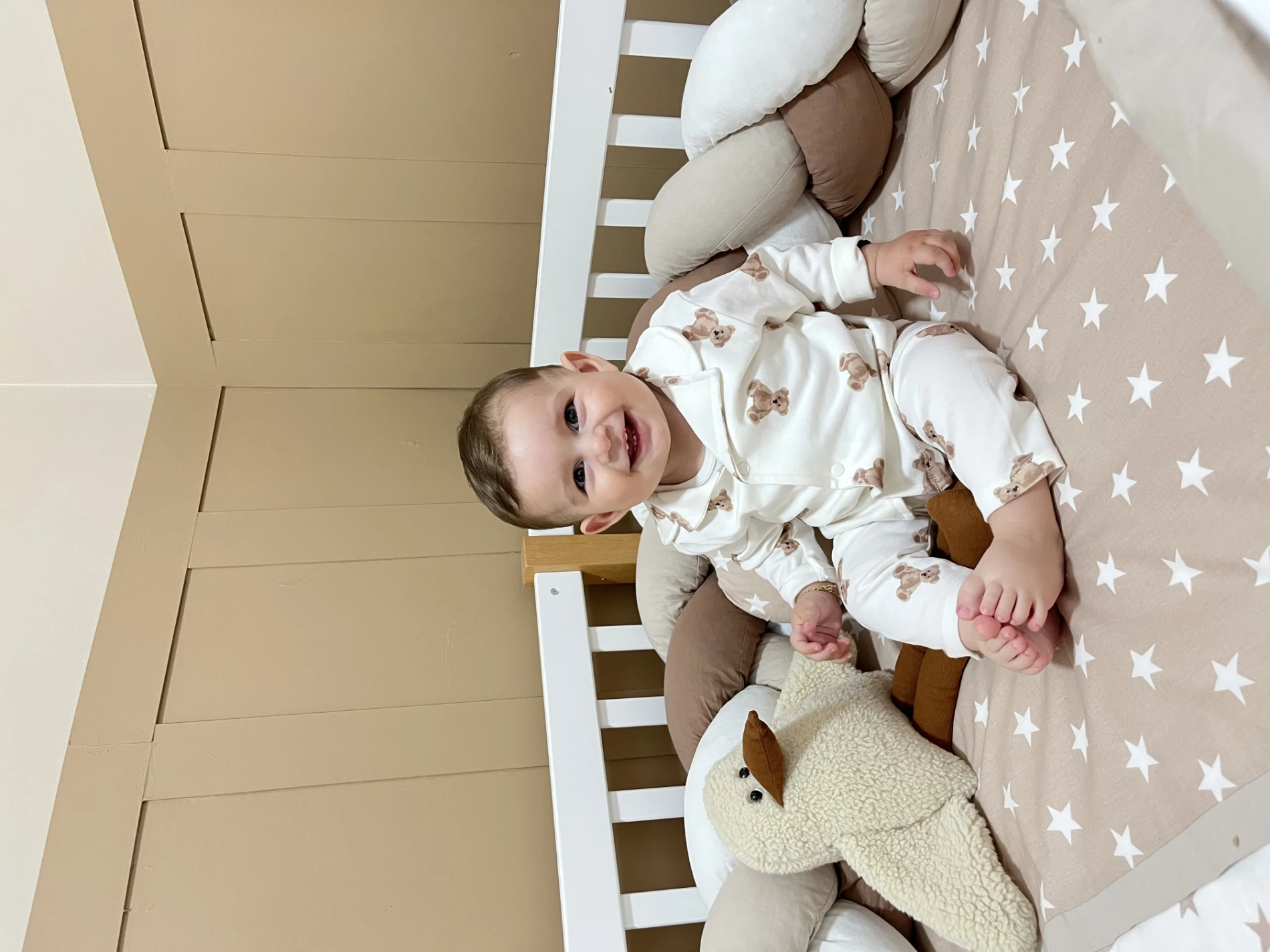 Teddy Ayıcık Pinterest Bebe Yakalı %100 Pamuk 2’li Takım