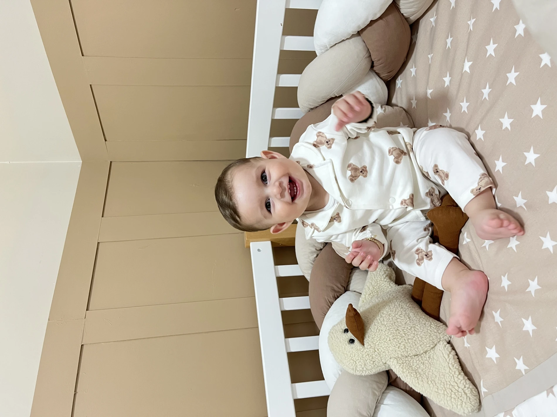 Teddy Ayıcık Pinterest Bebe Yakalı %100 Pamuk 2’li Takım