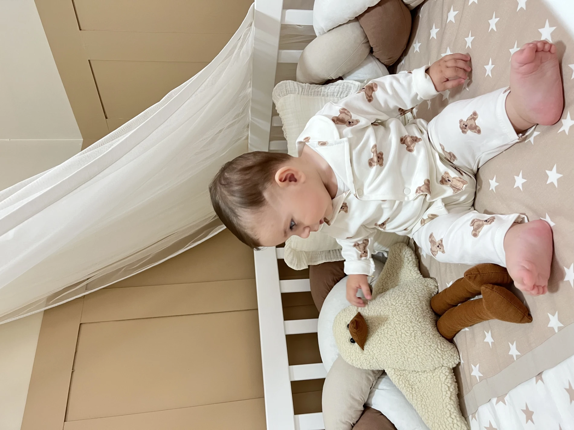 Teddy Ayıcık Pinterest Bebe Yakalı %100 Pamuk 2’li Takım
