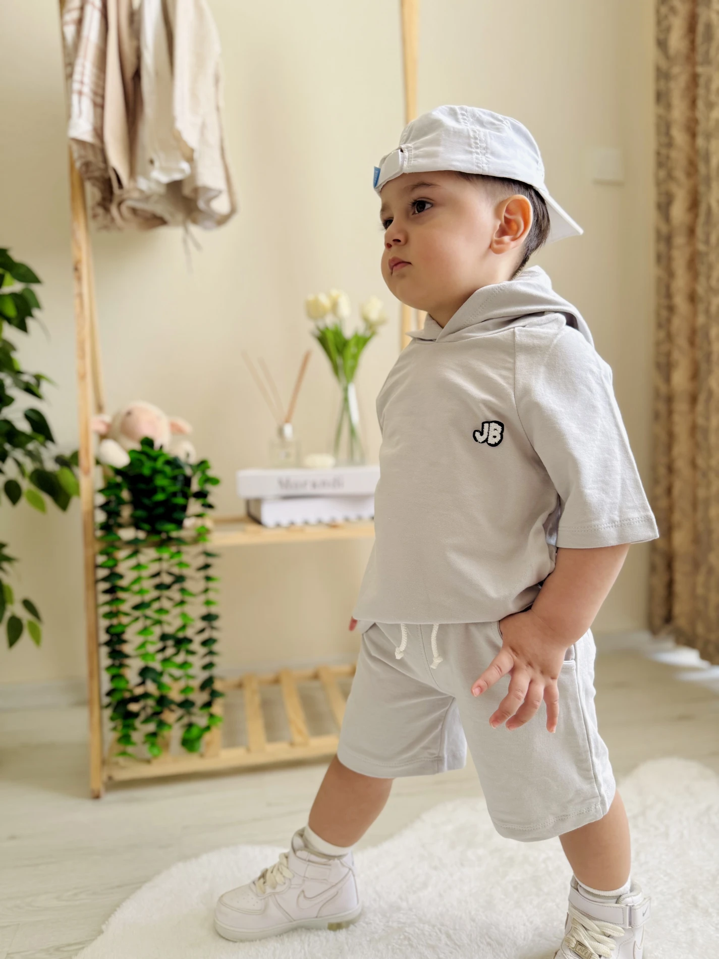 Kapüşonlu Soft Basic Şortlu 2’li Takım