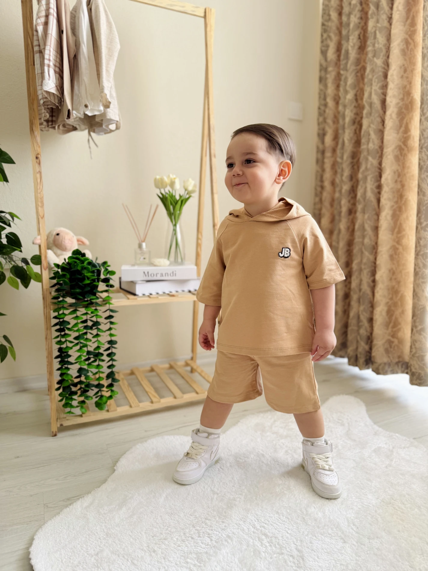 Kapüşonlu Soft Basic Şortlu 2’li Takım
