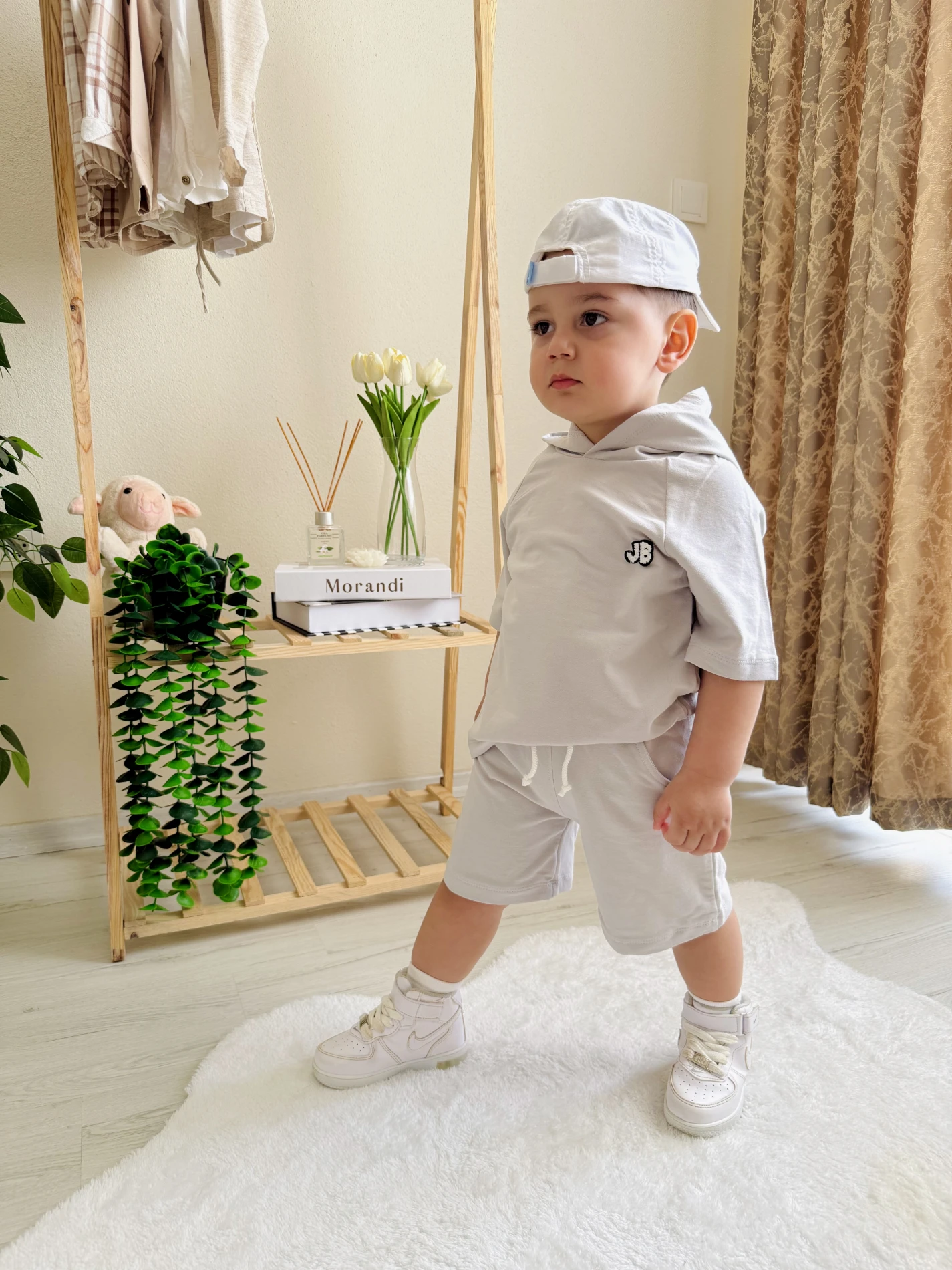Kapüşonlu Soft Basic Şortlu 2’li Takım