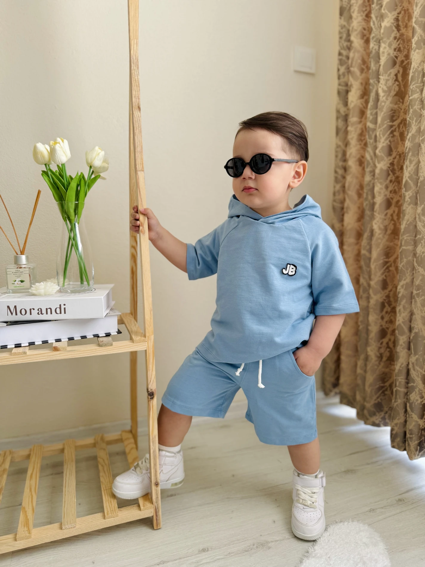 Kapüşonlu Soft Basic Şortlu 2’li Takım