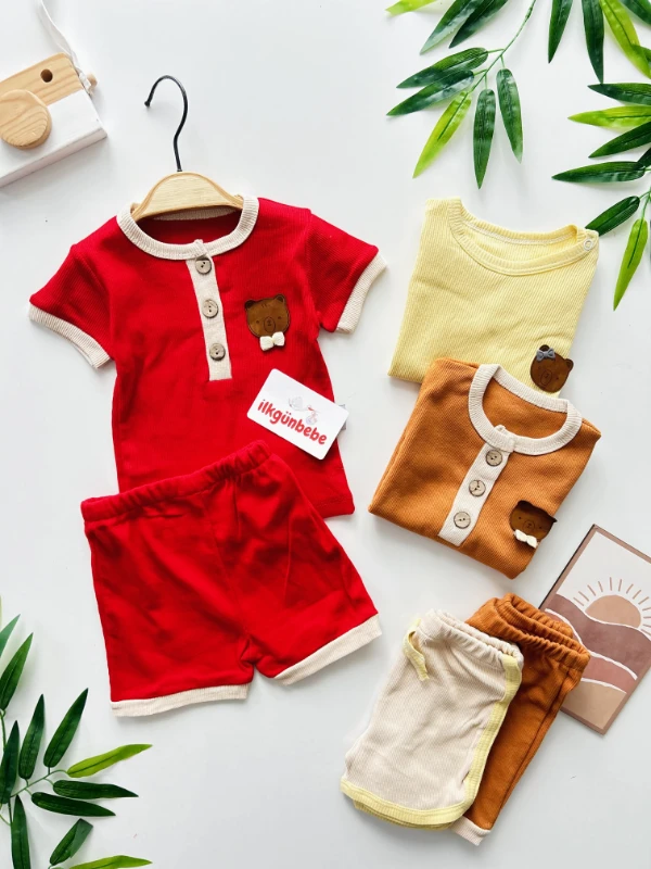 Bear Teddy Esnek Kumaş Yazlık Takım