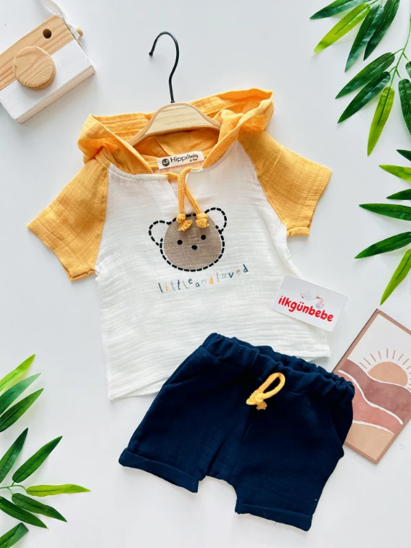 Little And Loved Bear Kapüşonlu 2’li Takım