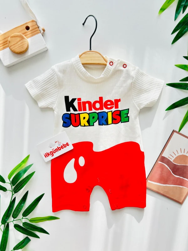 Kinder Baskılı Unısex Yazlık Tulum